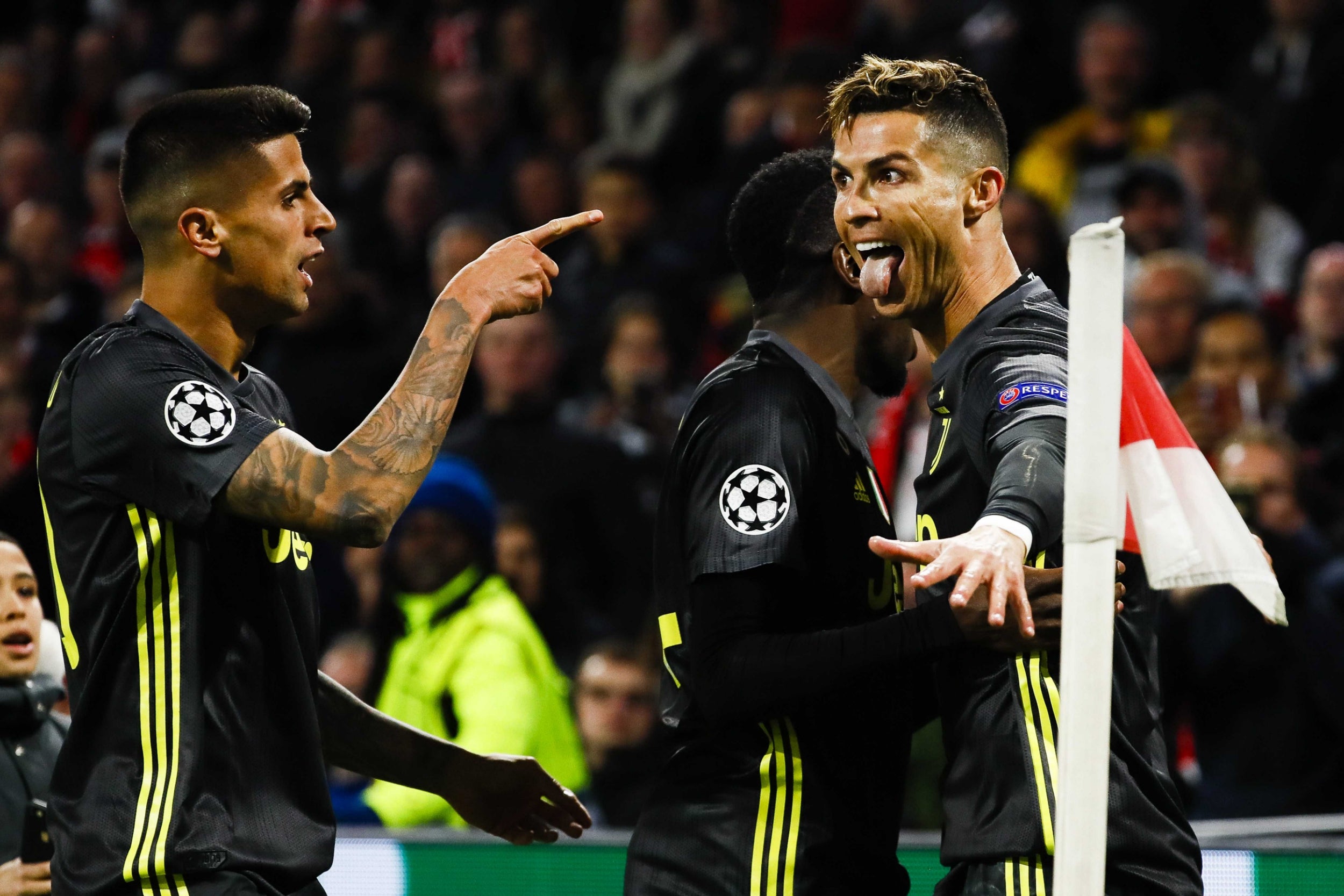 Ronaldo celebrates after putting Juventus ahead