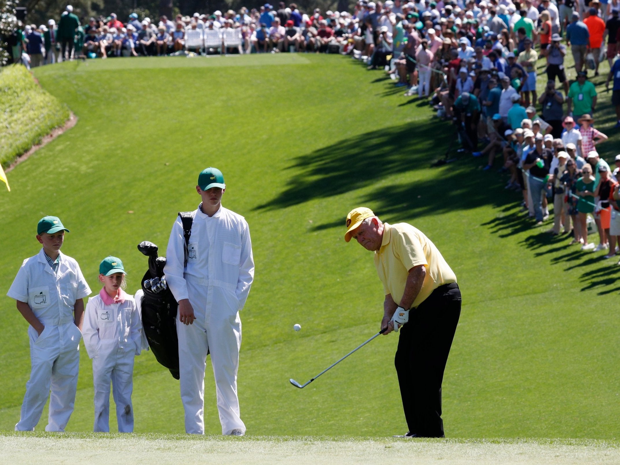 Golf legend Jack Nicklaus took to the Par-Three course with his family