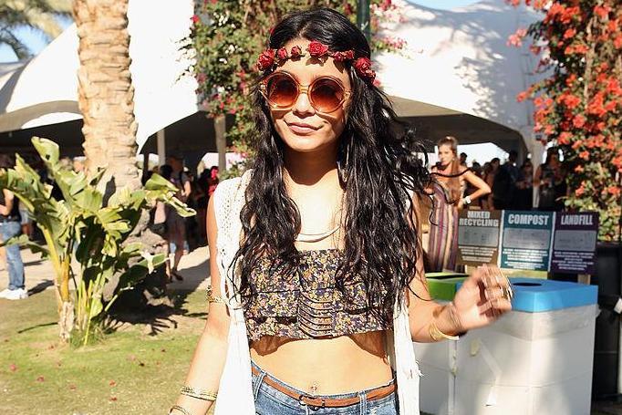 Vanessa Hudgens attending Coachella in 2012 (Getty)