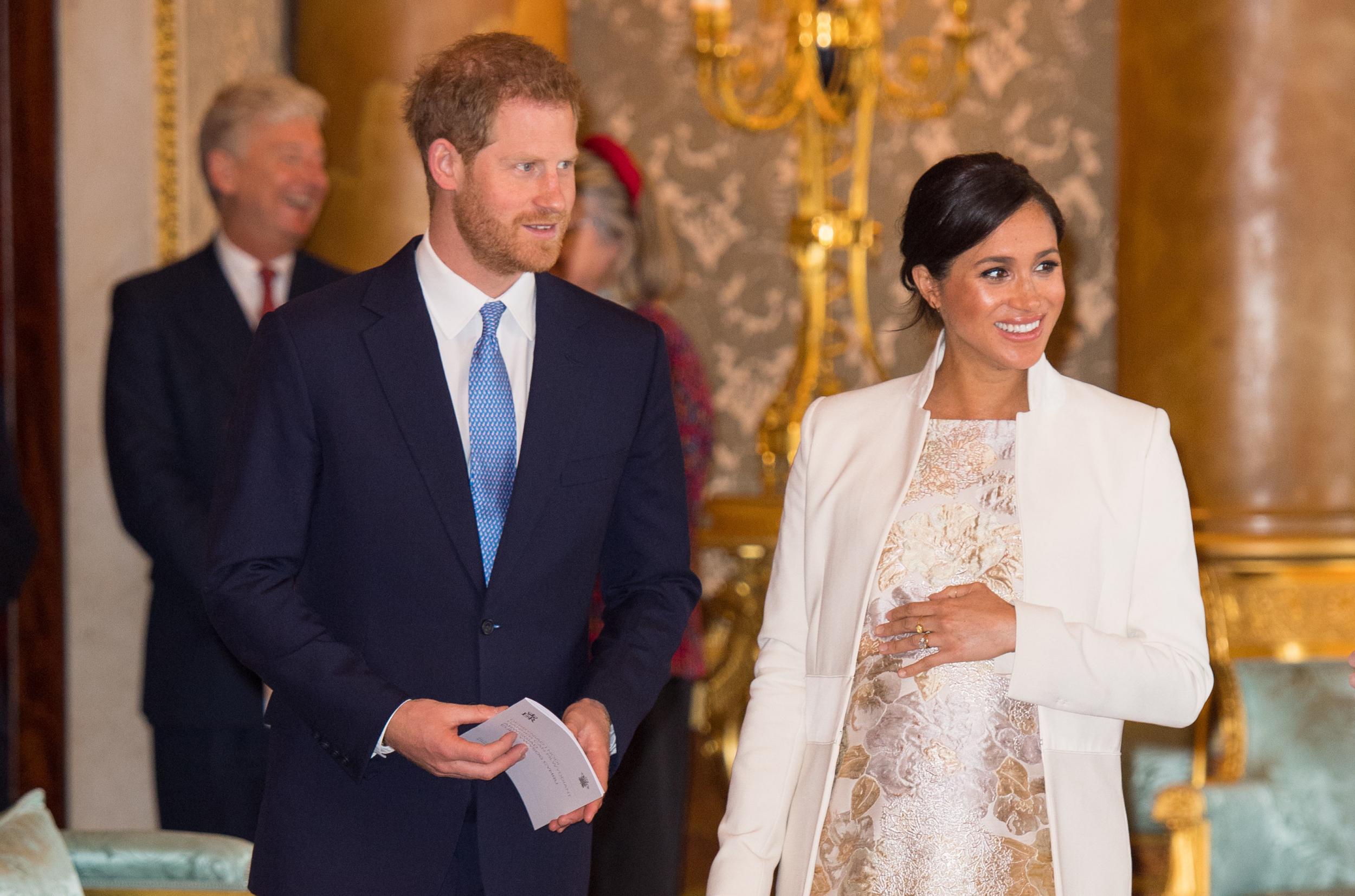 The Duke and Duchess of Sussex attend a reception at Buckingham Palace on 5 March 2019
