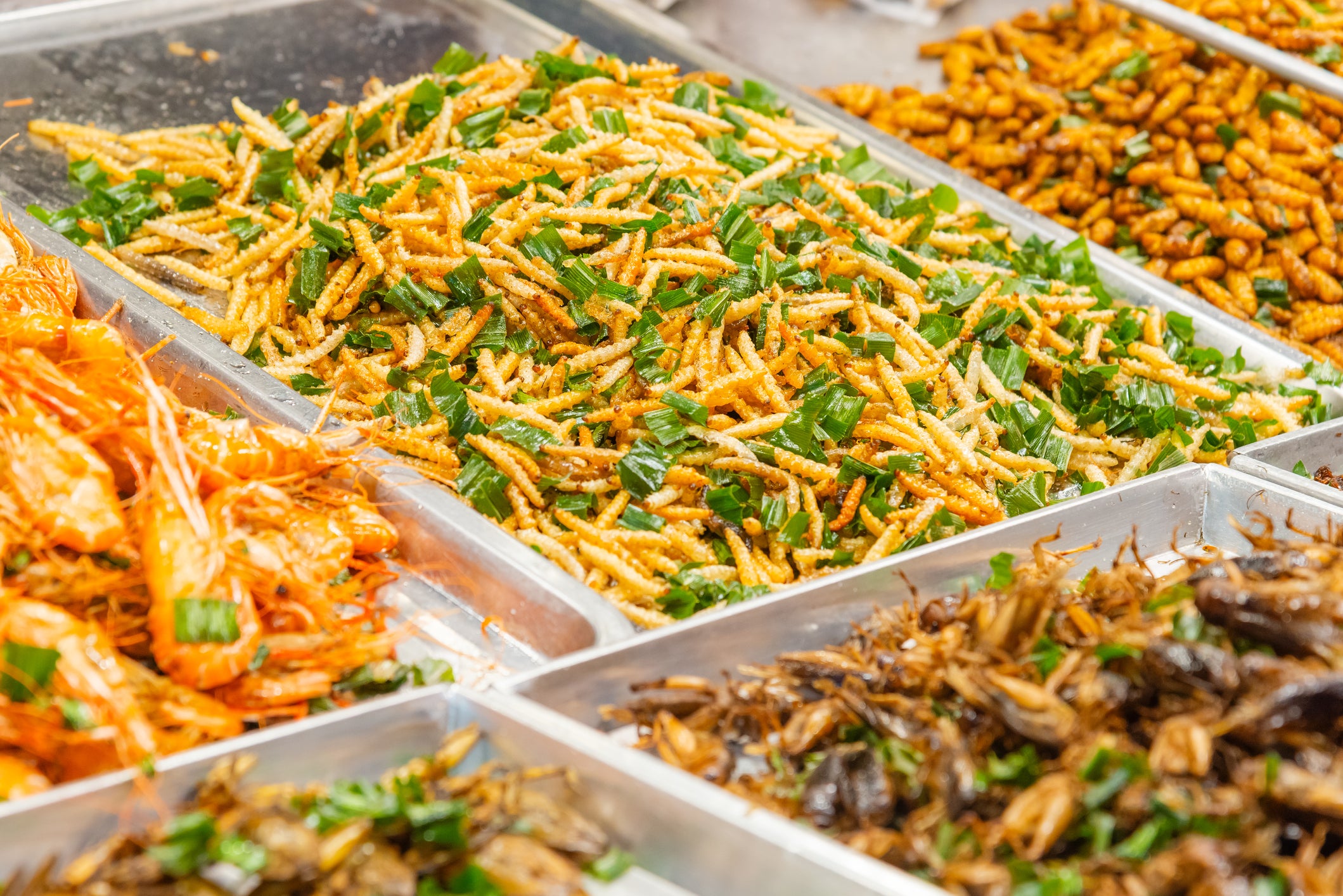 Insects at a street food market in Bangkok (Getty/iStock)