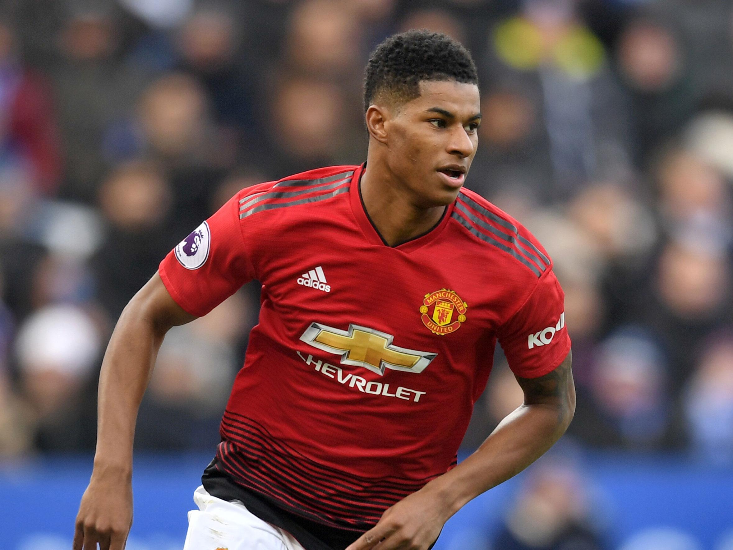 Marcus Rashford leads the line for United