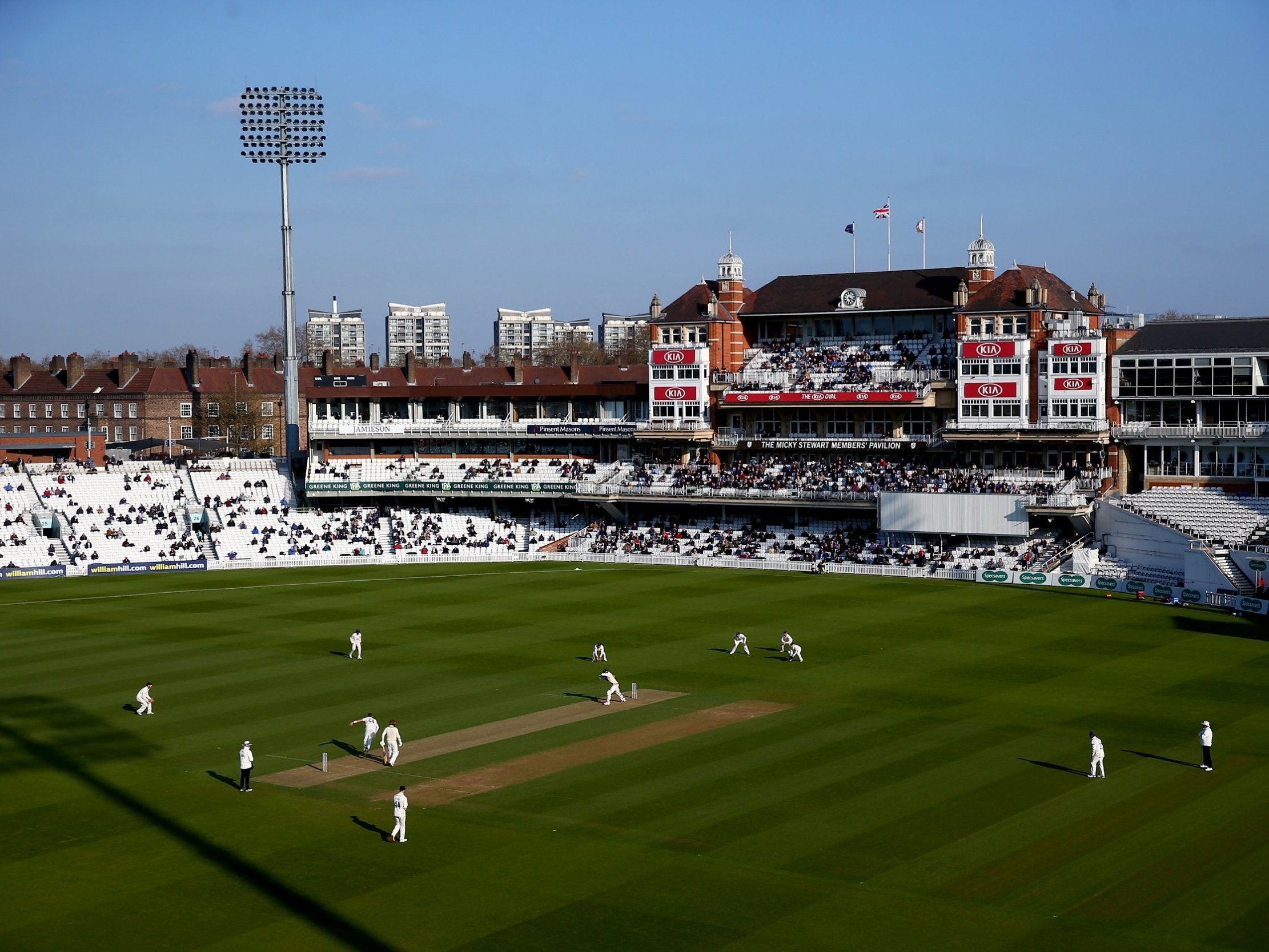 County cricket resumed at the Oval this week