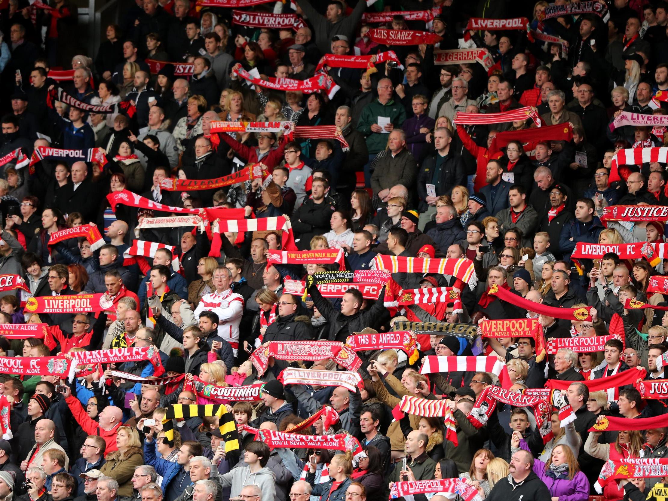 Fans will pay tribute to the 96 victims during Sunday's game