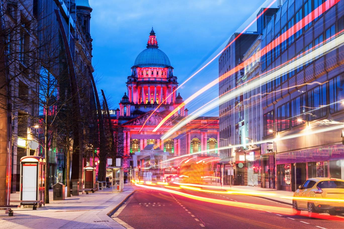 The child was discovered outside a busy shopping centre in the heart of Belfast