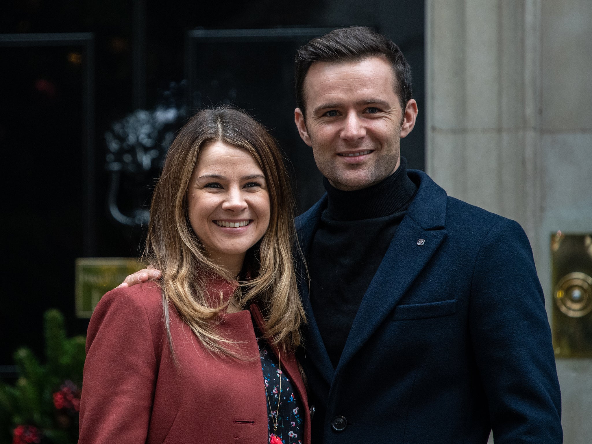 Harry and Izzy Judd attend a Children's Christmas Party at 11 Downing Street on December 10, 2018