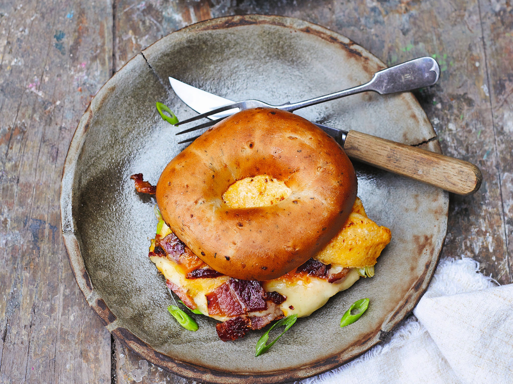 The tastiest bagel burger in the history of bagel burgers