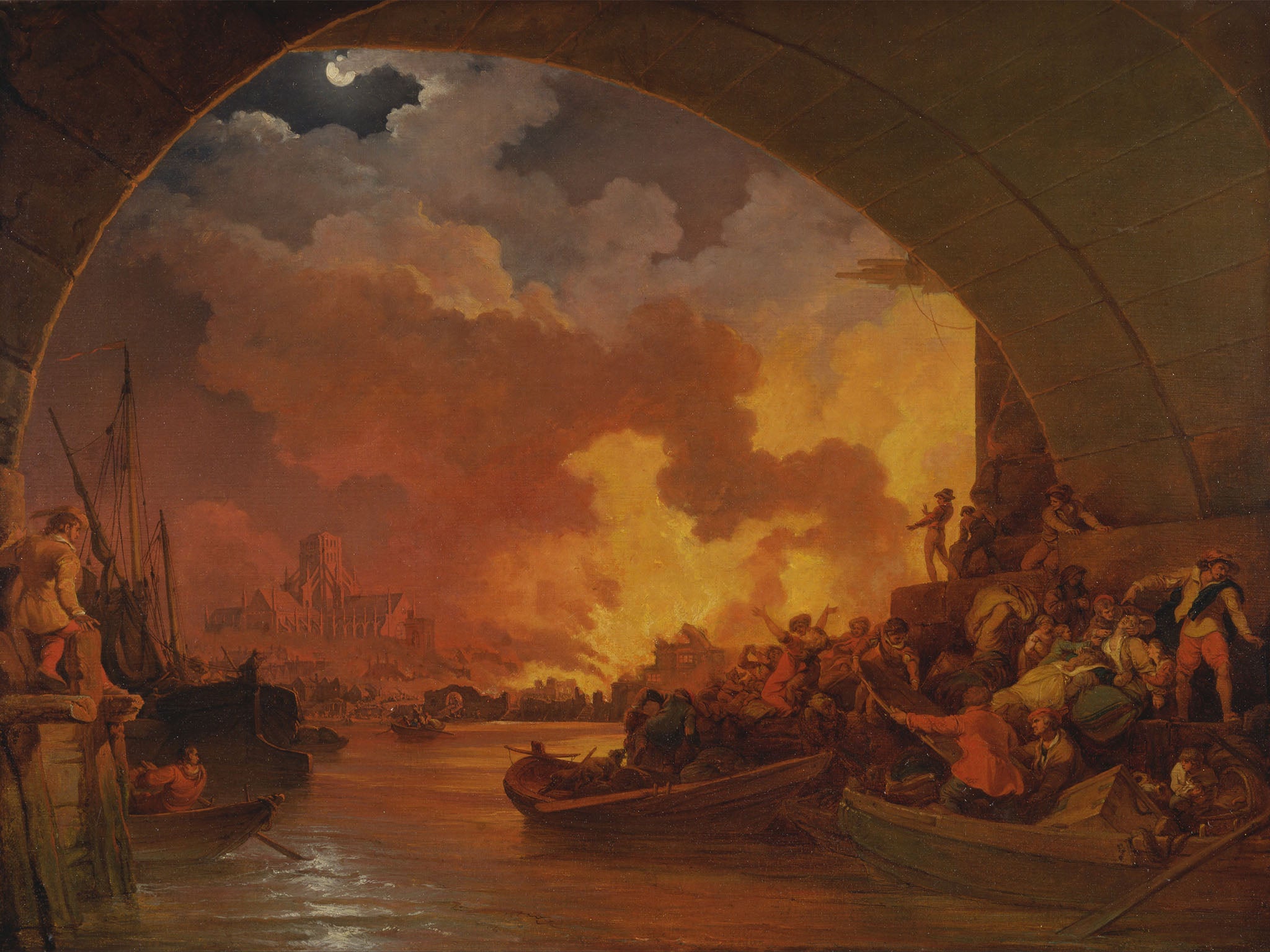 The Great Fire of London by Philippe-Jacques de Loutherbourg circa 1997