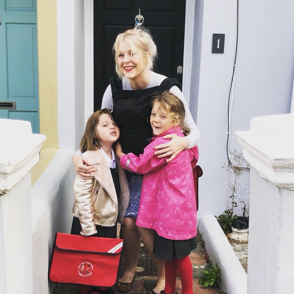 Charlotte with her two daughters