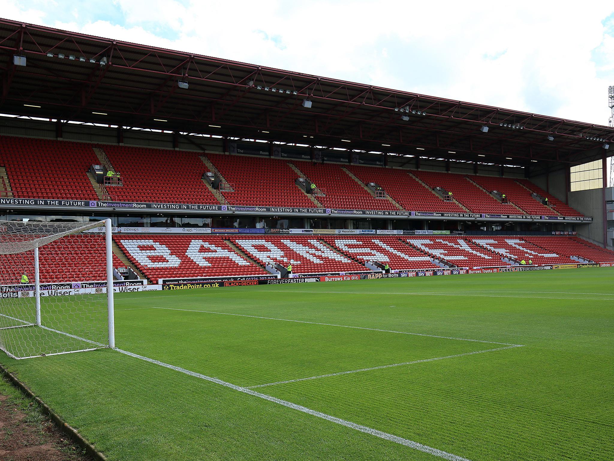 A man has been arrested for an alleged tunnel incident at Oakwell Stadium