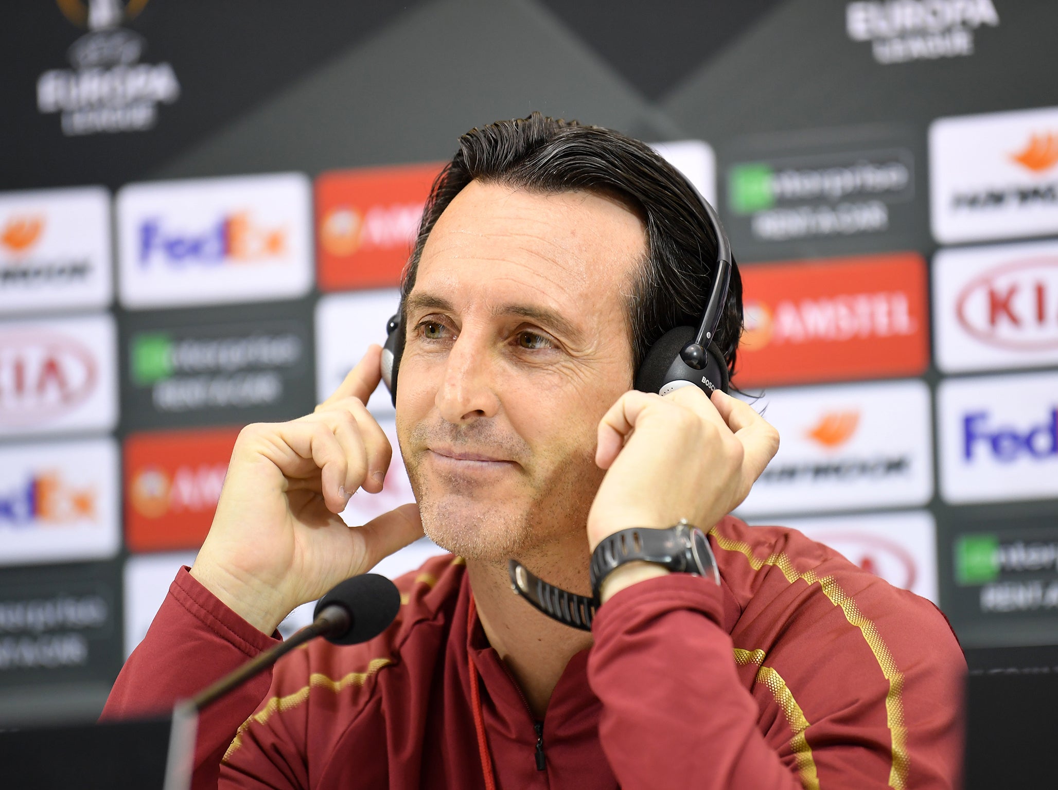 Unai Emery ahead of the second leg