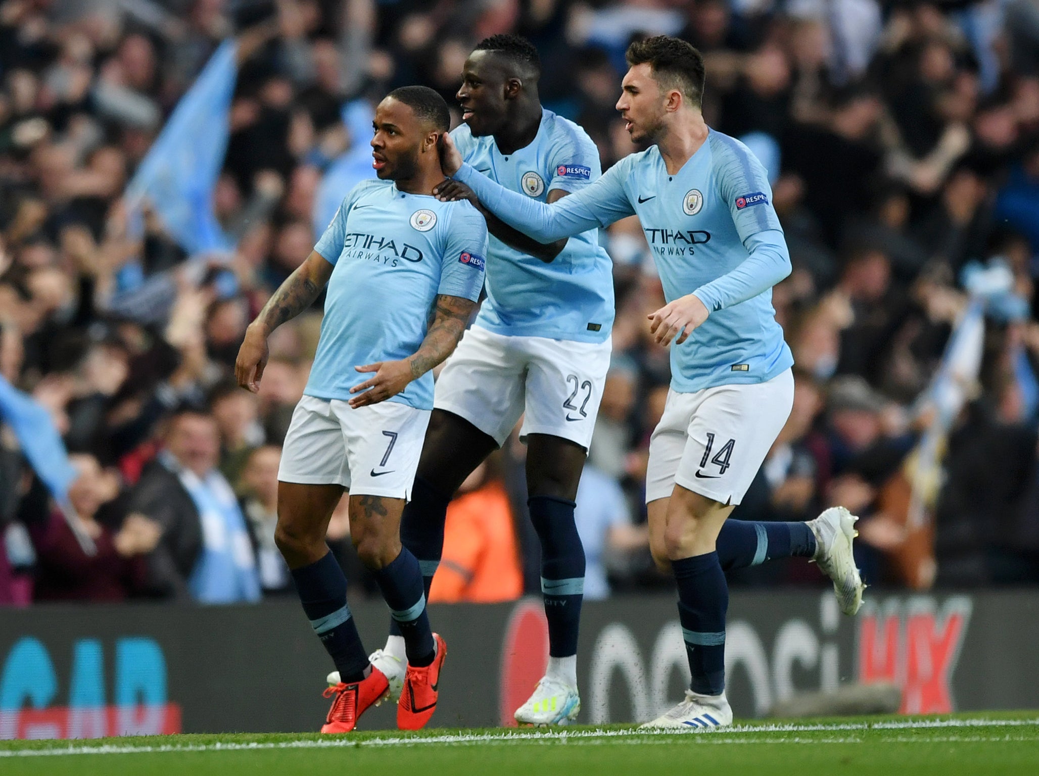 Sterling celebrates scoring City's opener