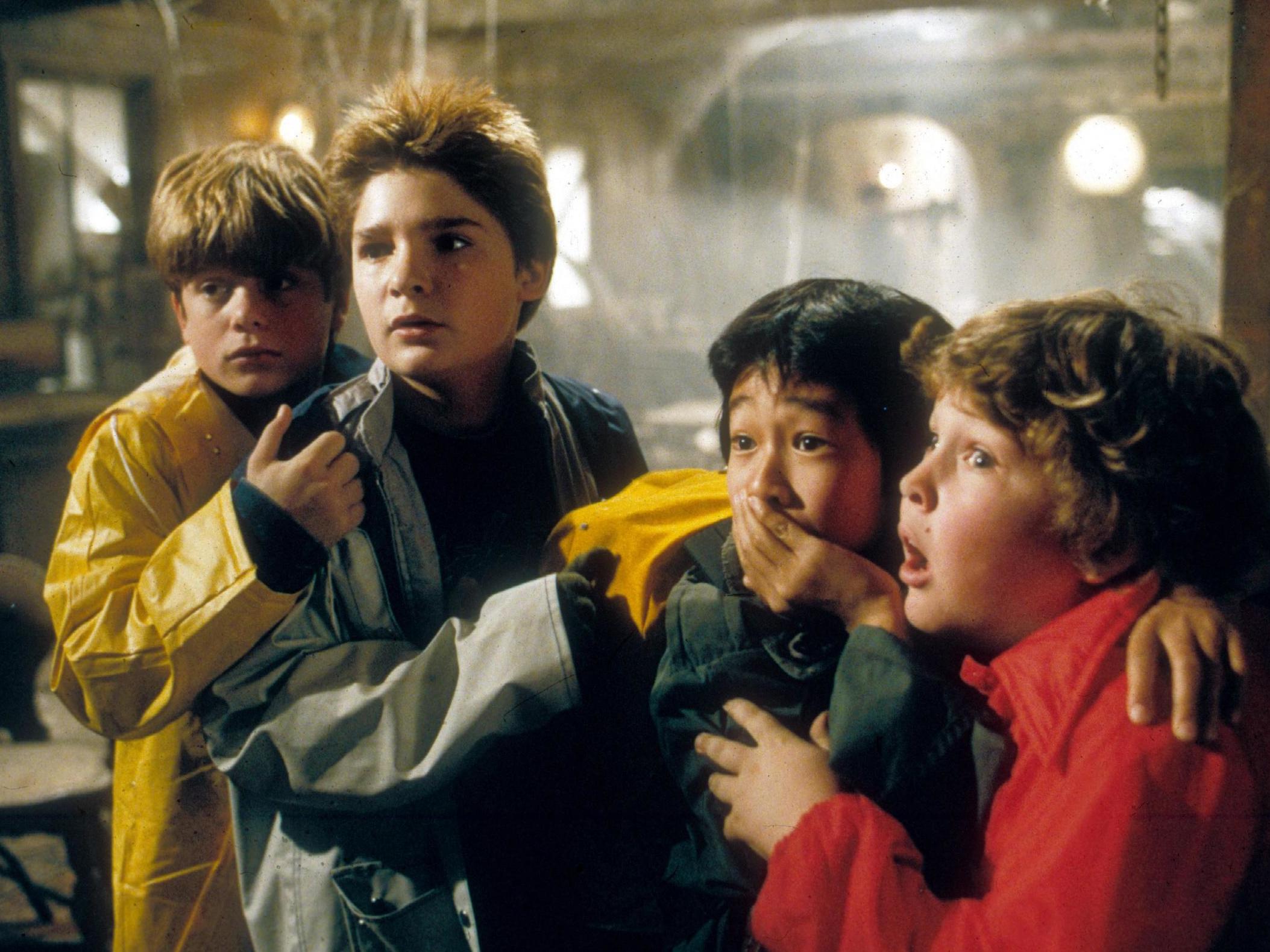 Sean Astin, Corey Feldman, Ke Huy Quan and Jeff Cohen in adventure classic ‘The Goonies‘