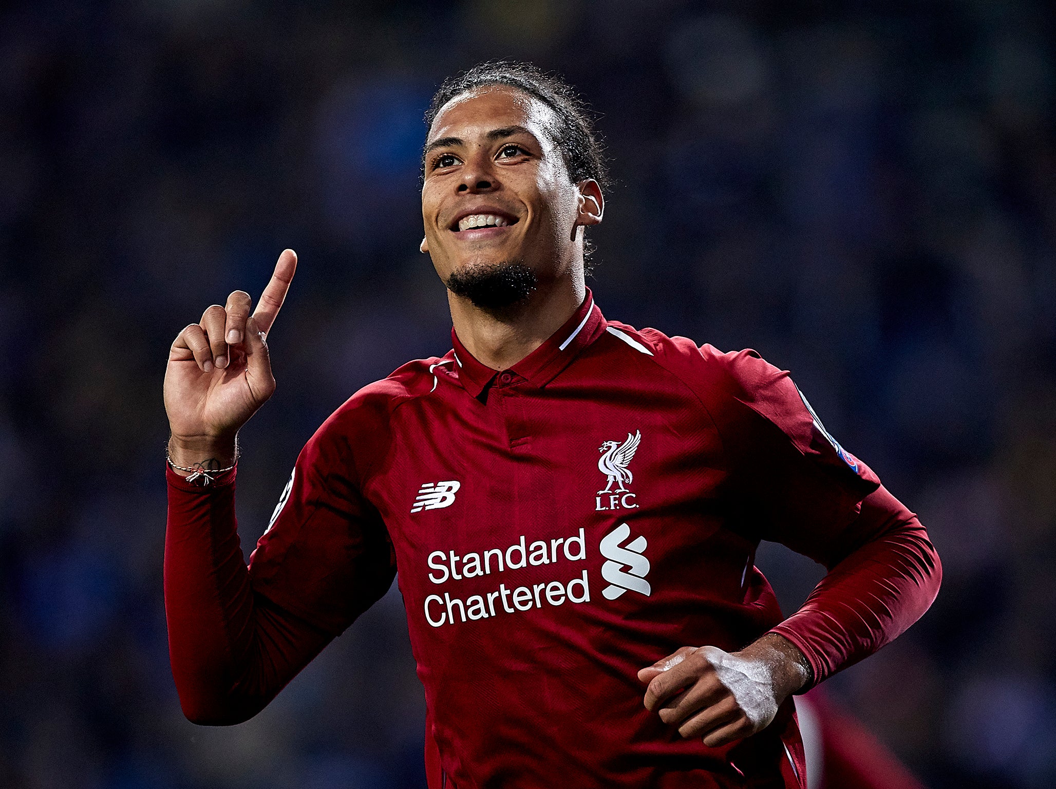 Van Dijk is one of three Liverpool defenders selected