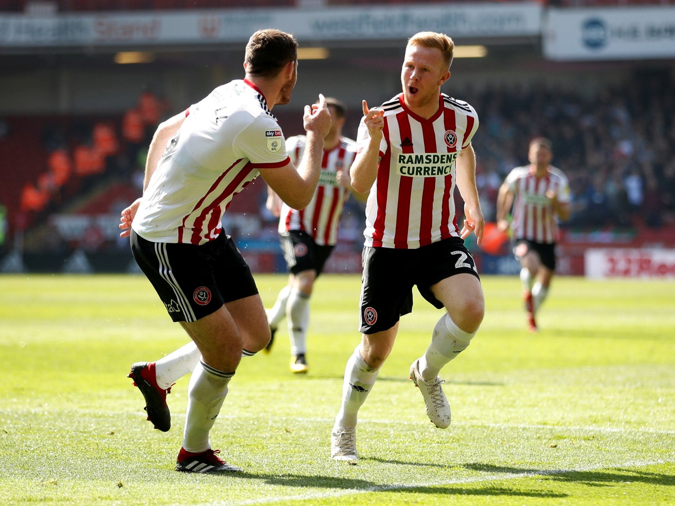 The Blades kept up the pressure on Leeds in the race for promotion