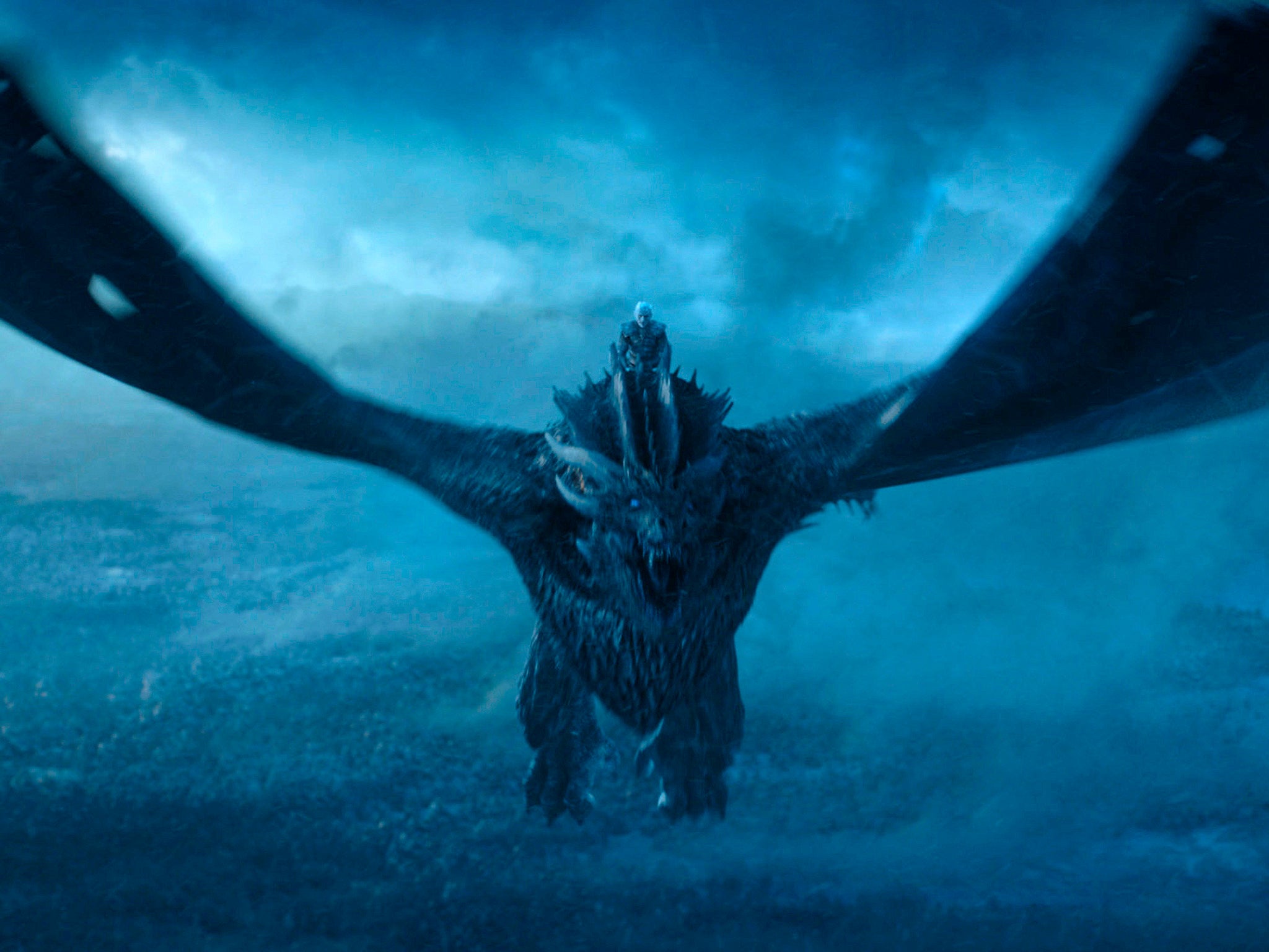 Vladimir Furdik plays the Night King as he rides an ice dragon on the season seven finale of Game of Thrones