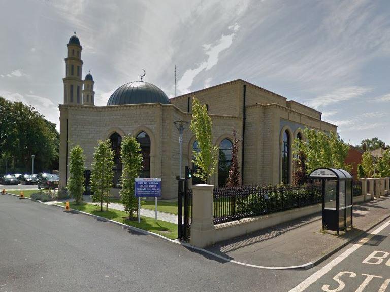 The graffiti was added to the gates of the Masjid-e-Salaam mosque overnight, police believe