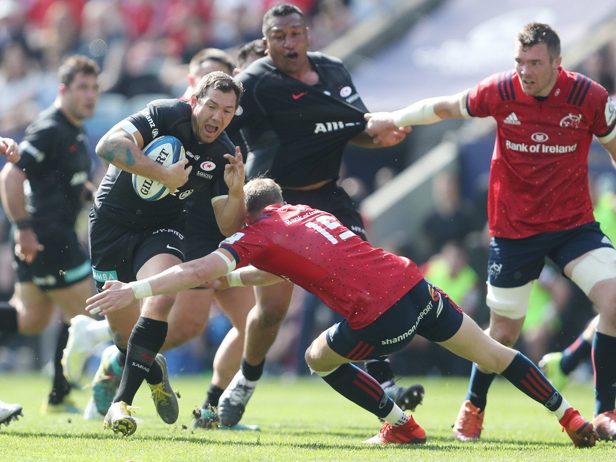 Saracens were able to expose weaknesses in Munster full-back Mike Haley