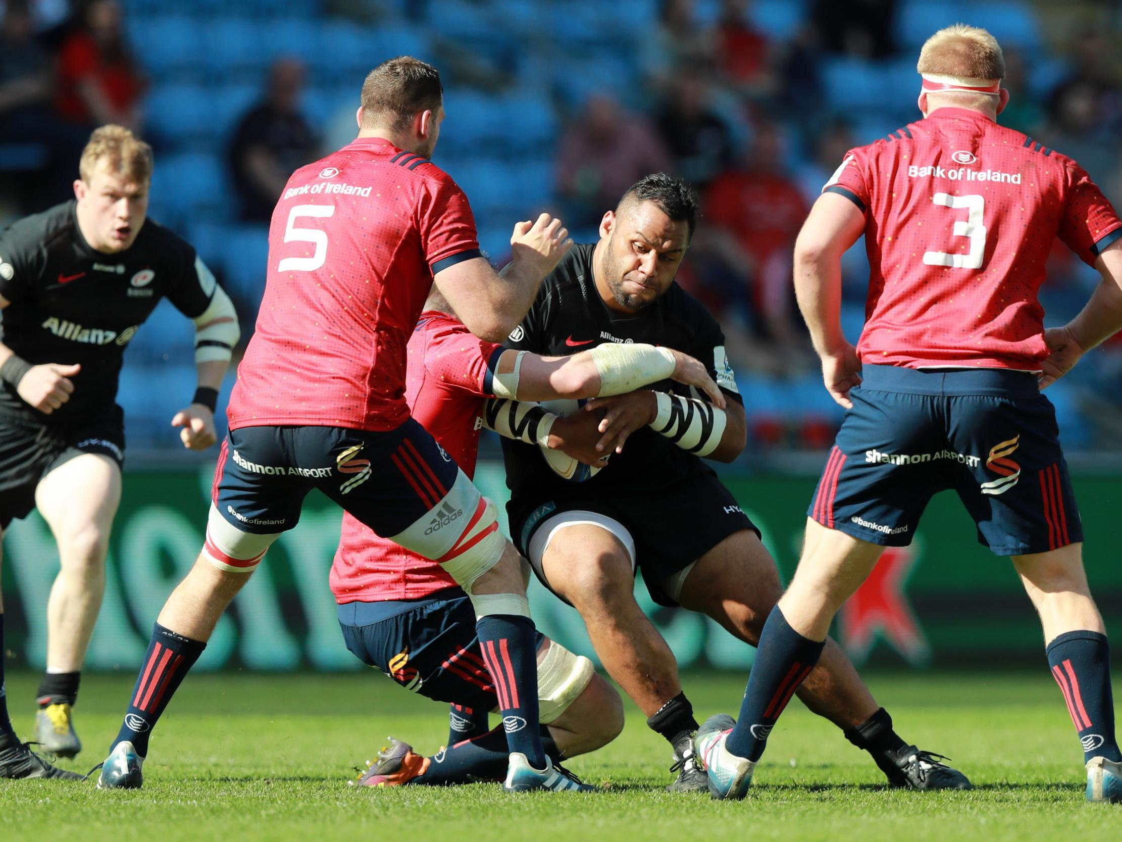 Billy Vunipola in action against Munster