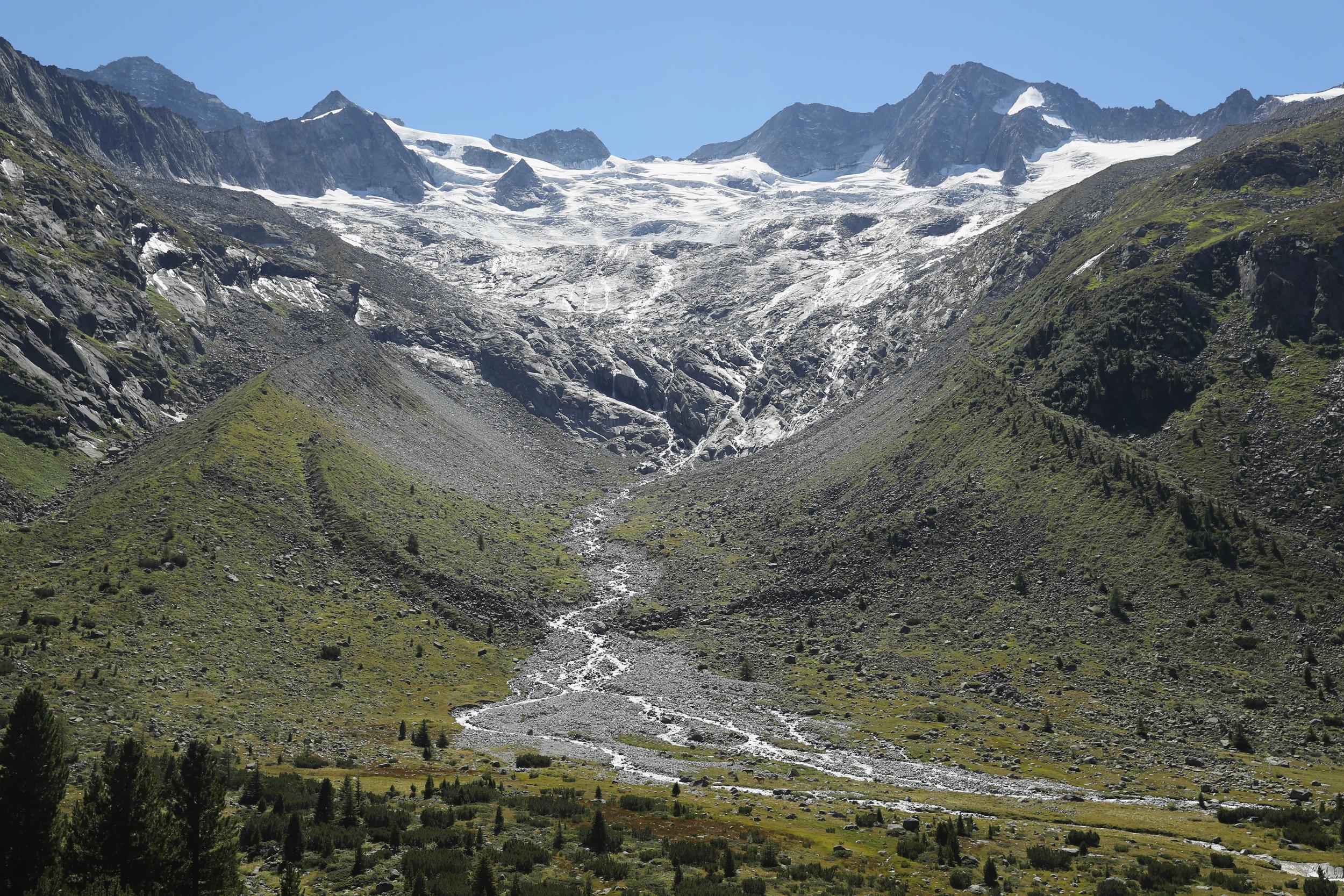 The European Environmental Agency predicts the volume of the continent’s glaciers will decline by between 22 per cent and 89 per cent by 2100 (Getty)