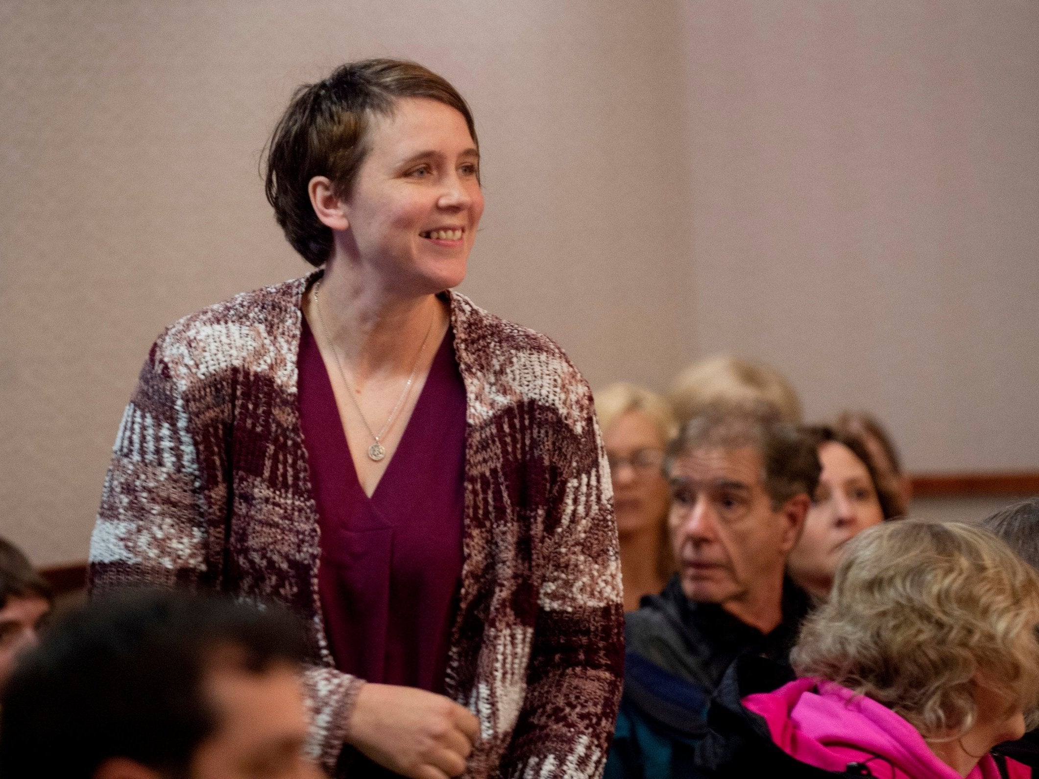 Tiffany Kosakowski at Kent county courthouse in Grand Rapids, Michigan