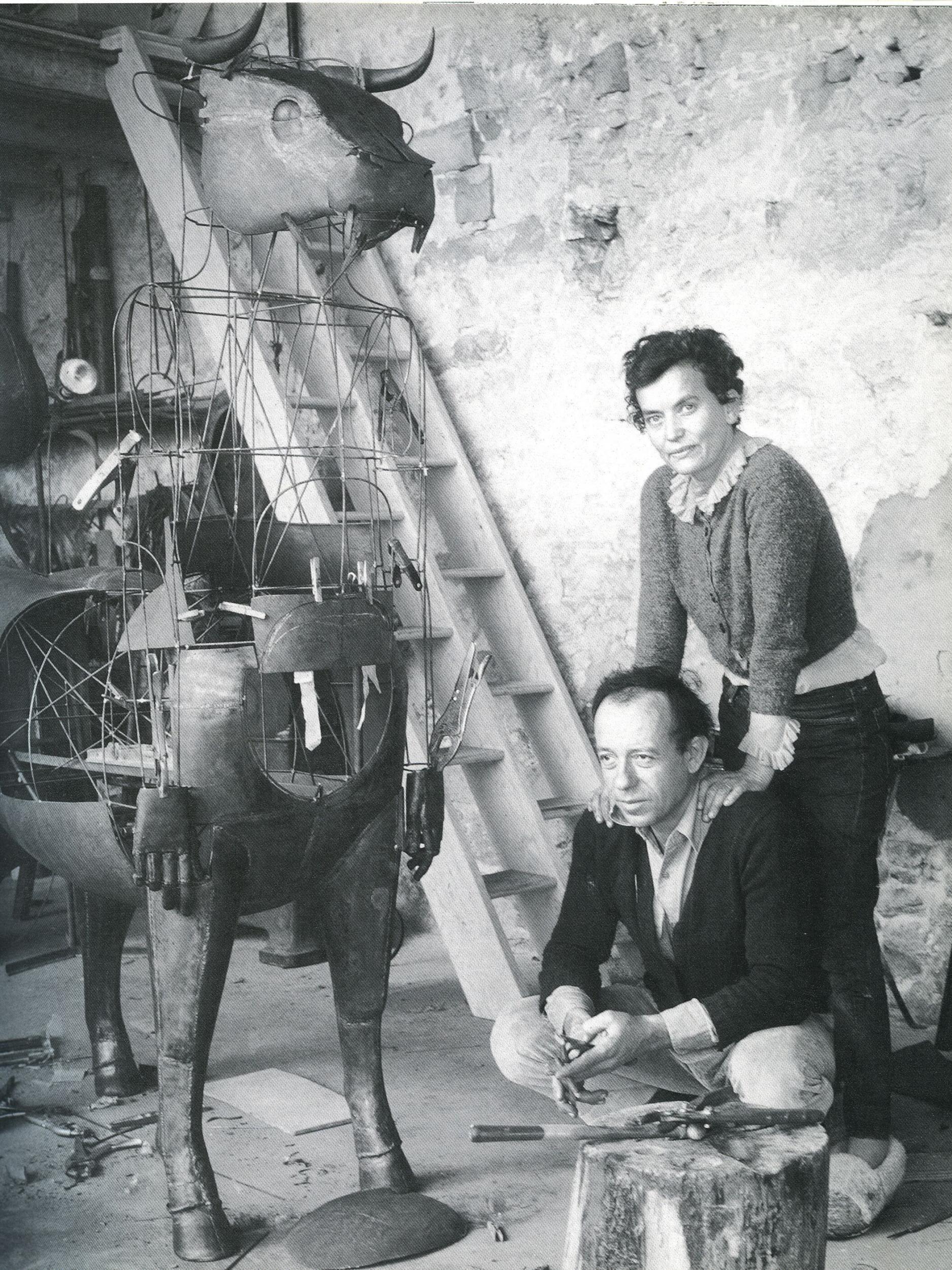 With Francois-Xavier Lalanne in Ury in 1970