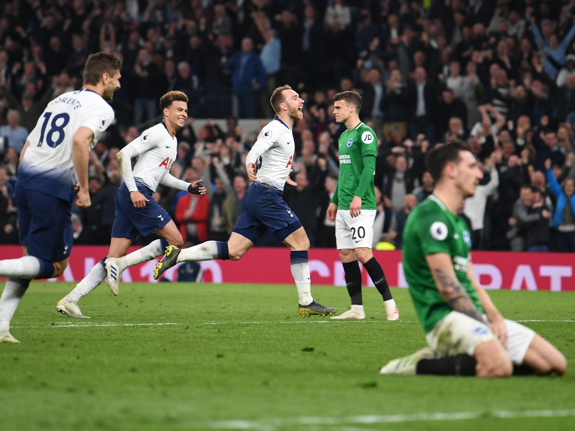 Brighton’s players are left dejected