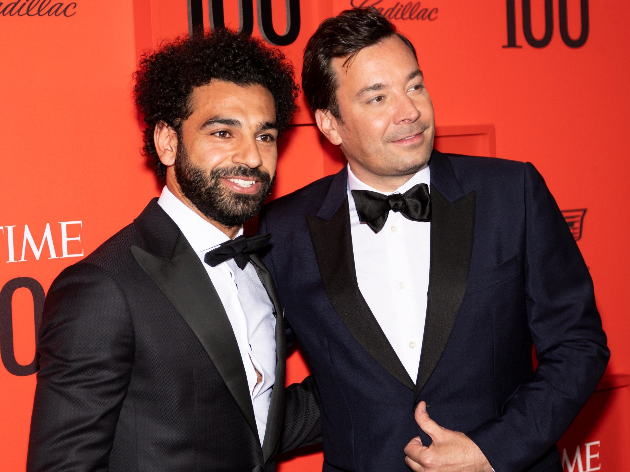 Salah and US comedian Jimmy Fallon