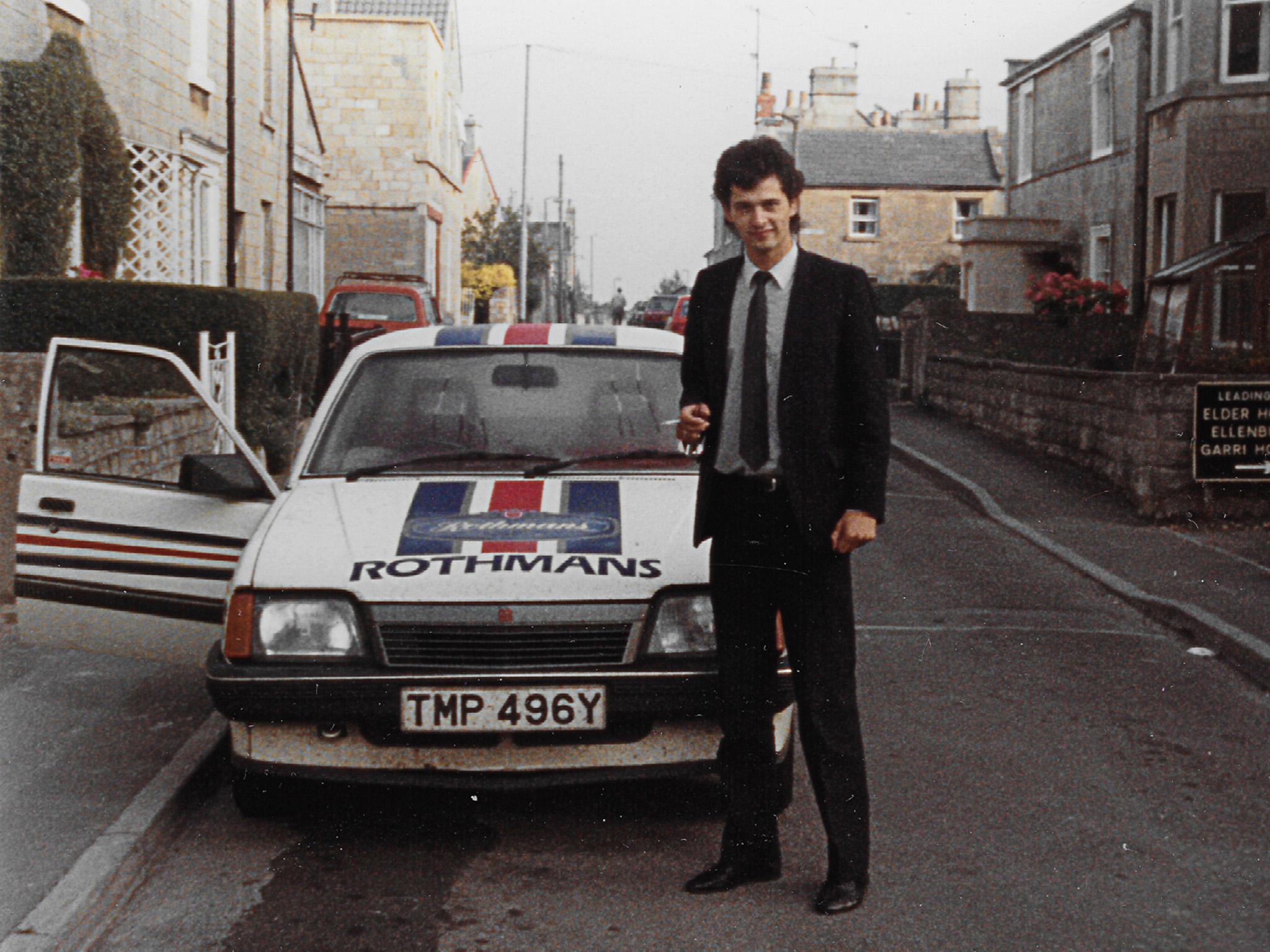 &#13;
Simon Neale on the job as a cigarette salesman&#13;