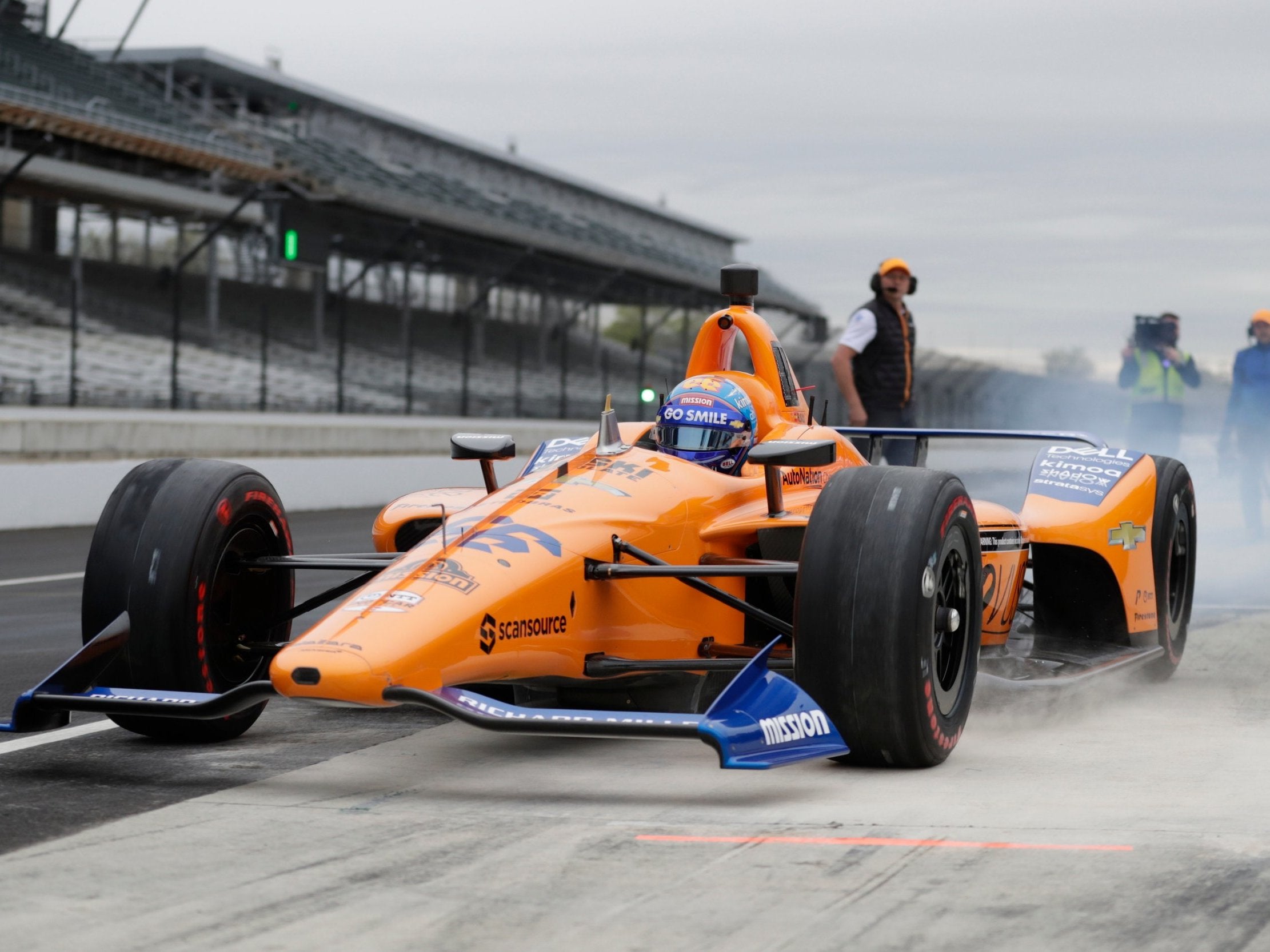 The first day of practice running was disrupted by wet weather, cold temperatures and an electrical glitch for Alonso