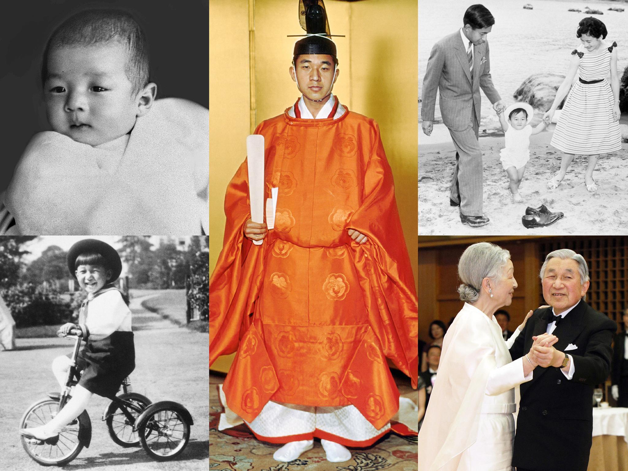 Born in 1933, the 85-year-old emperor will step down in favour of his son after three decades on the Japanese throne