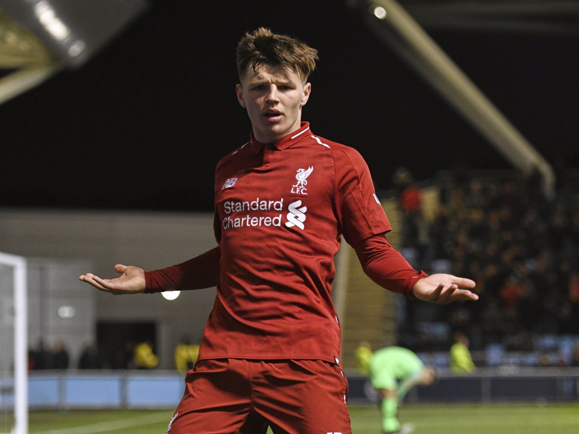 Duncan celebrates his goal during the FA Youth Cup Final against Manchester City