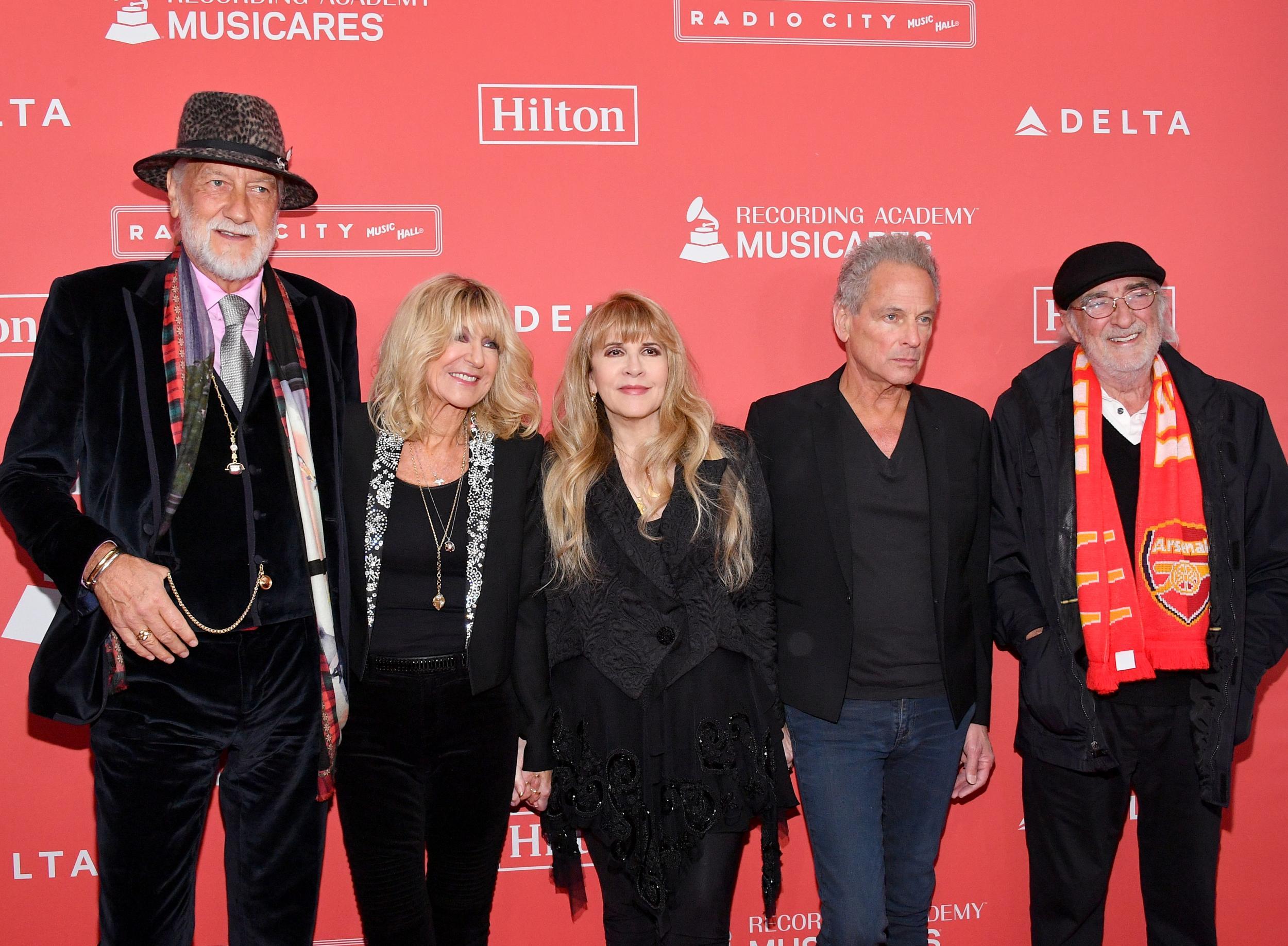 Mick Fleetwood, Christine McVie, Stevie Nicks, Lindsey Buckingham, and John McVie (Getty)