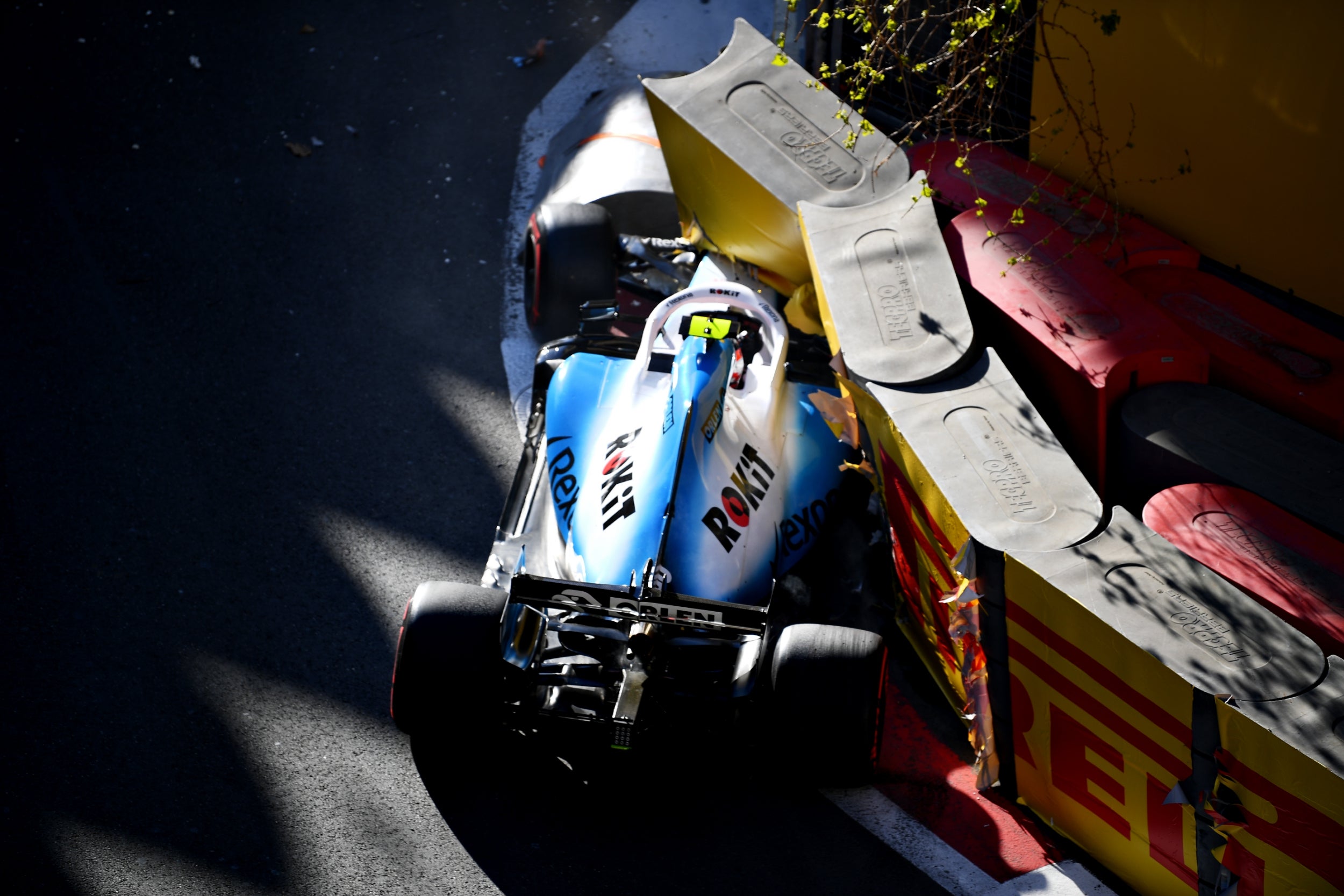 Robert Kubica crashed to bring out the red flag in Q1 (Getty)