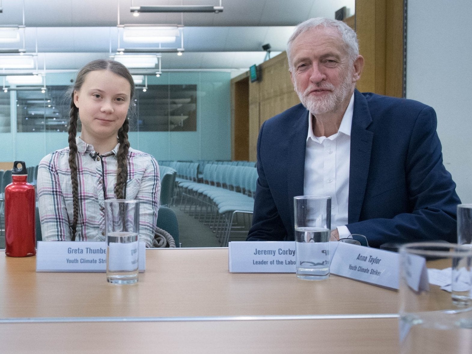 Jeremy Corbyn met climate activist Great Thunberg earlier this week.