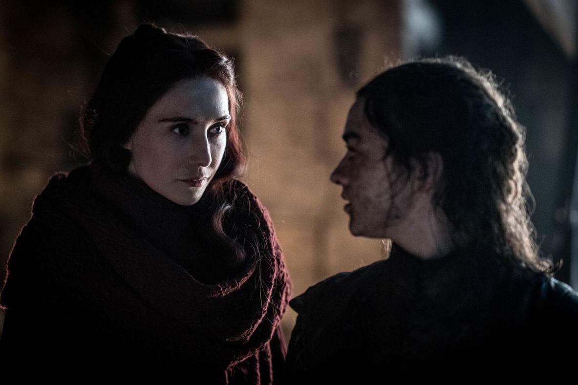 Melisandre and Arya Stark on ‘Game of Thrones’