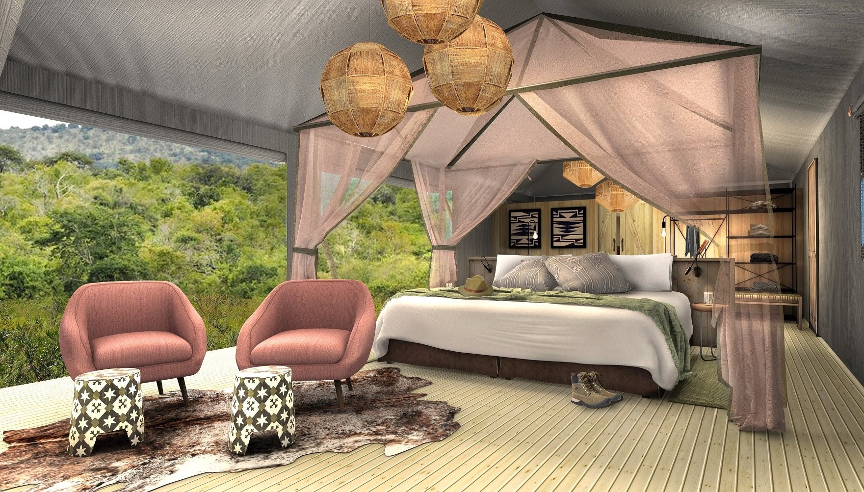 A boutique eco camp inspired by Rwandan culture