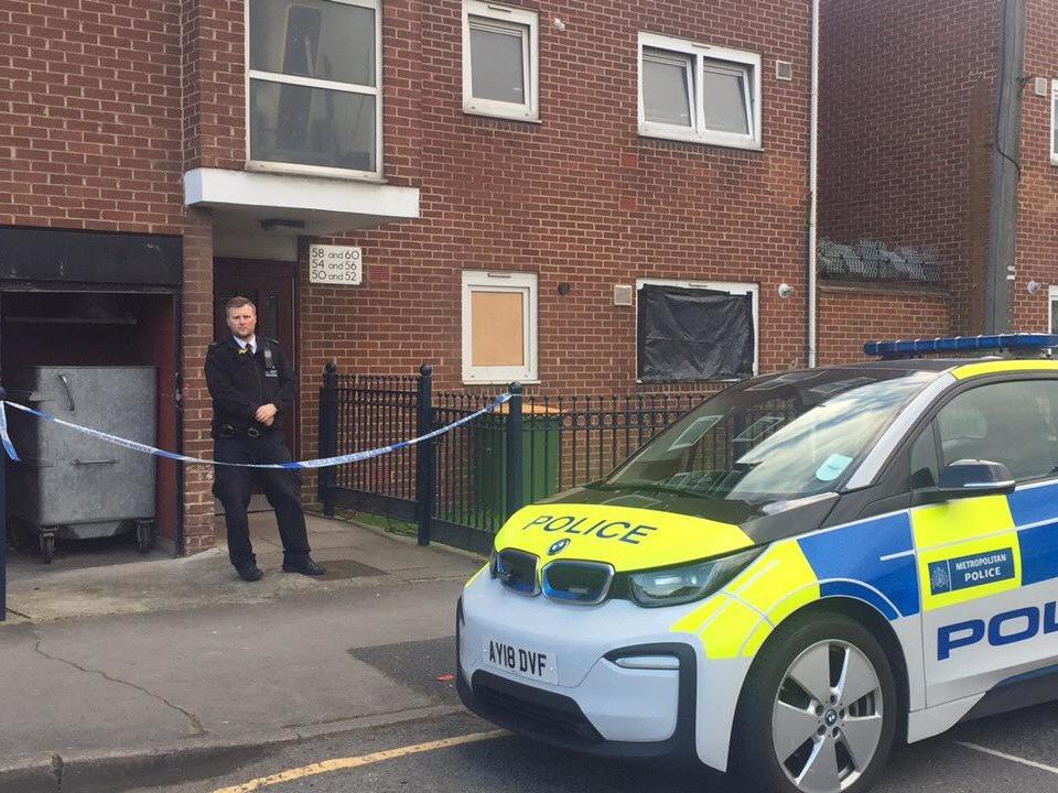 The bodies were found at a residential property in Vandome Close, Canning Town