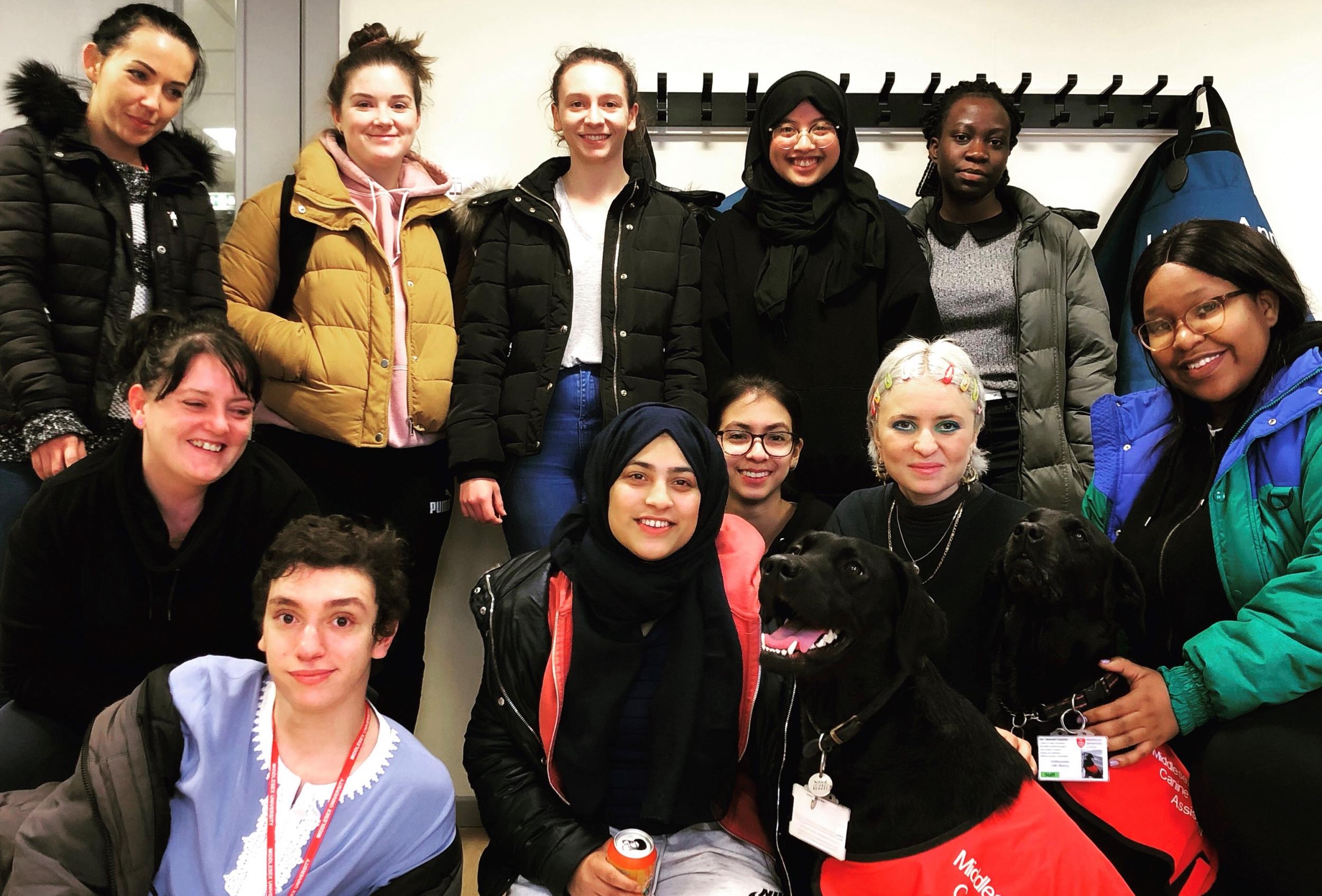 Middlesex University is using dogs to help students with exam stress