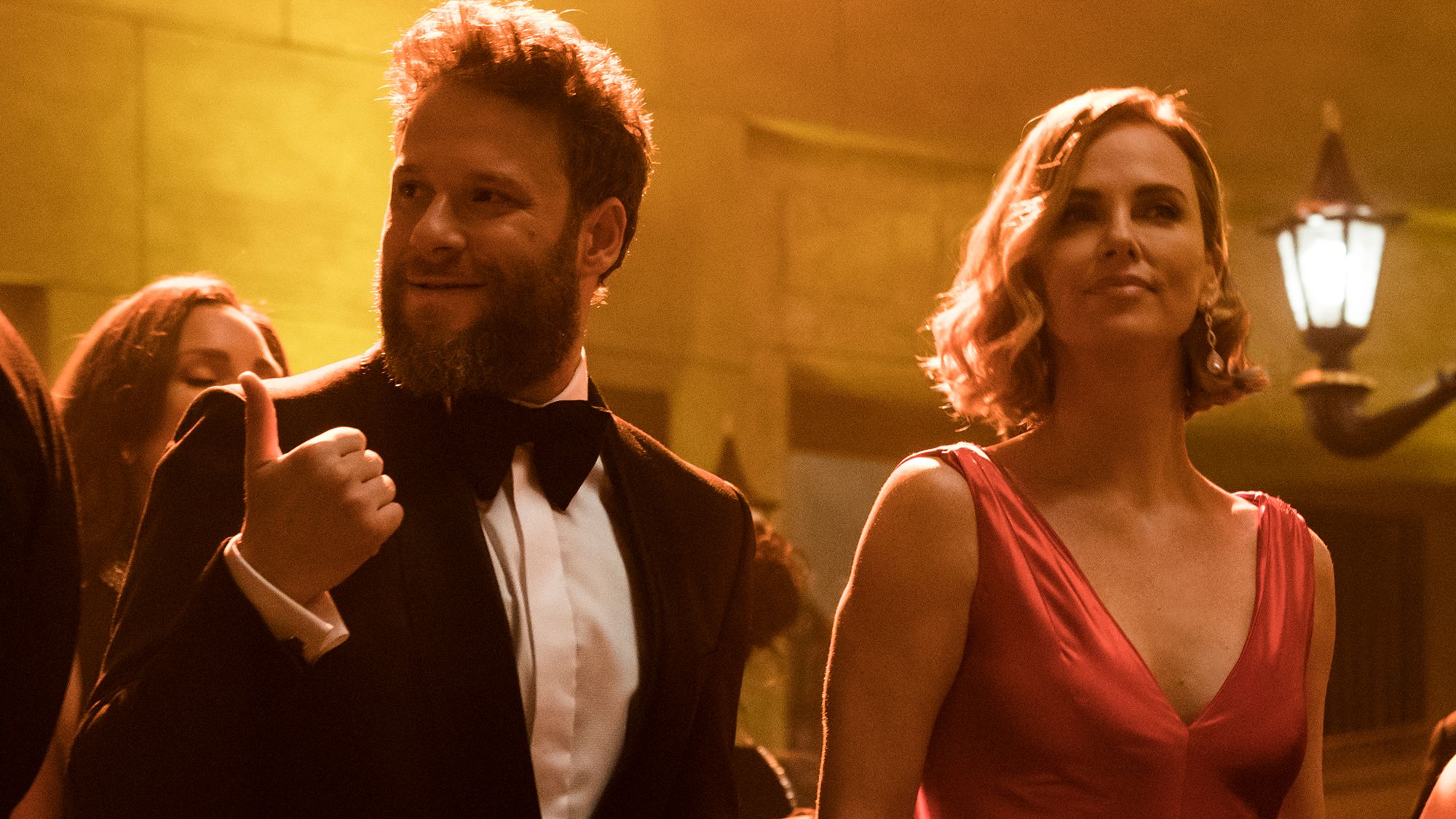 Seth Rogen and Charlize Theron in ‘Long Shot’