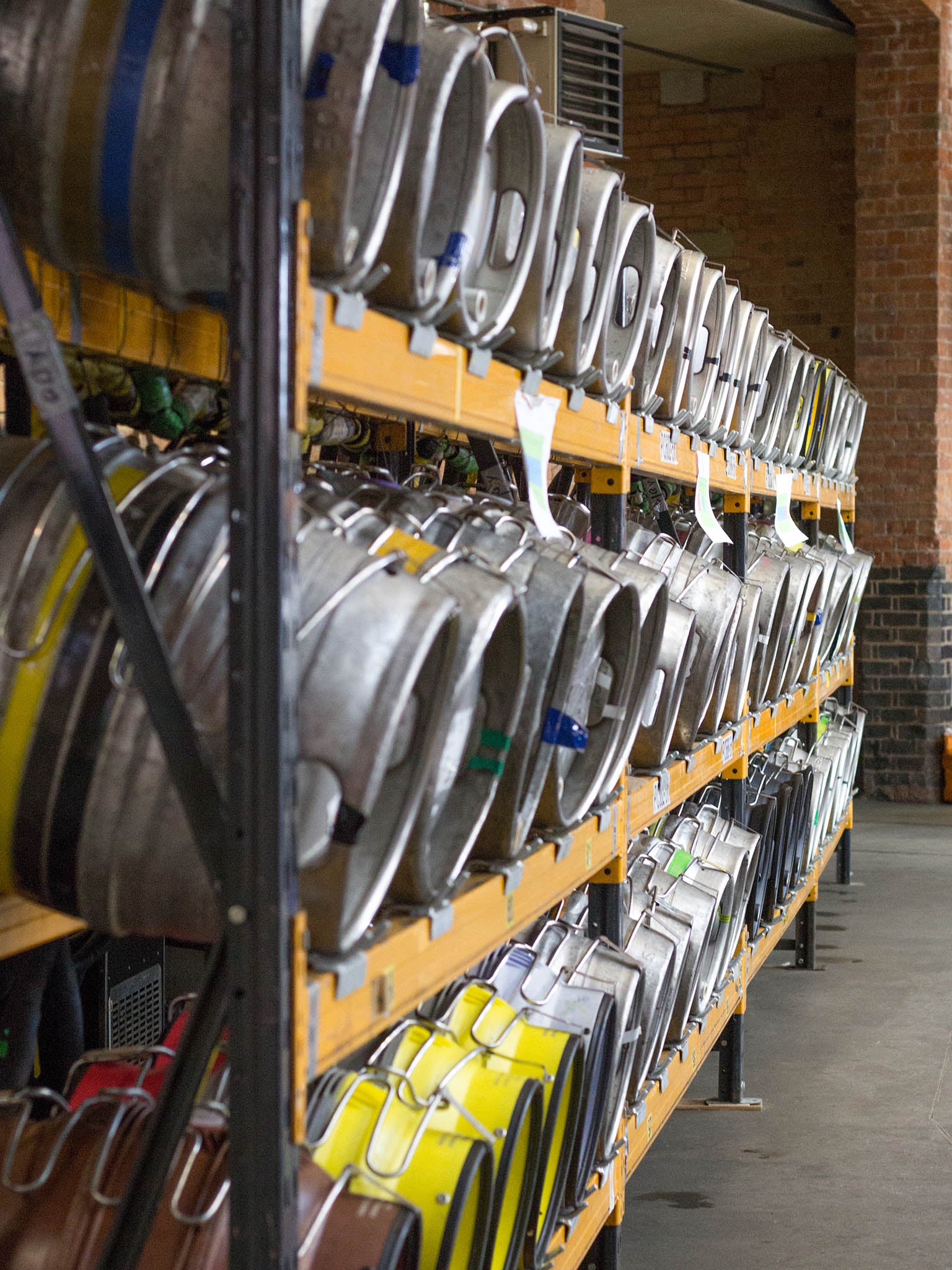 Still game: casks settle on the rack before they are vented, tapped and finally served