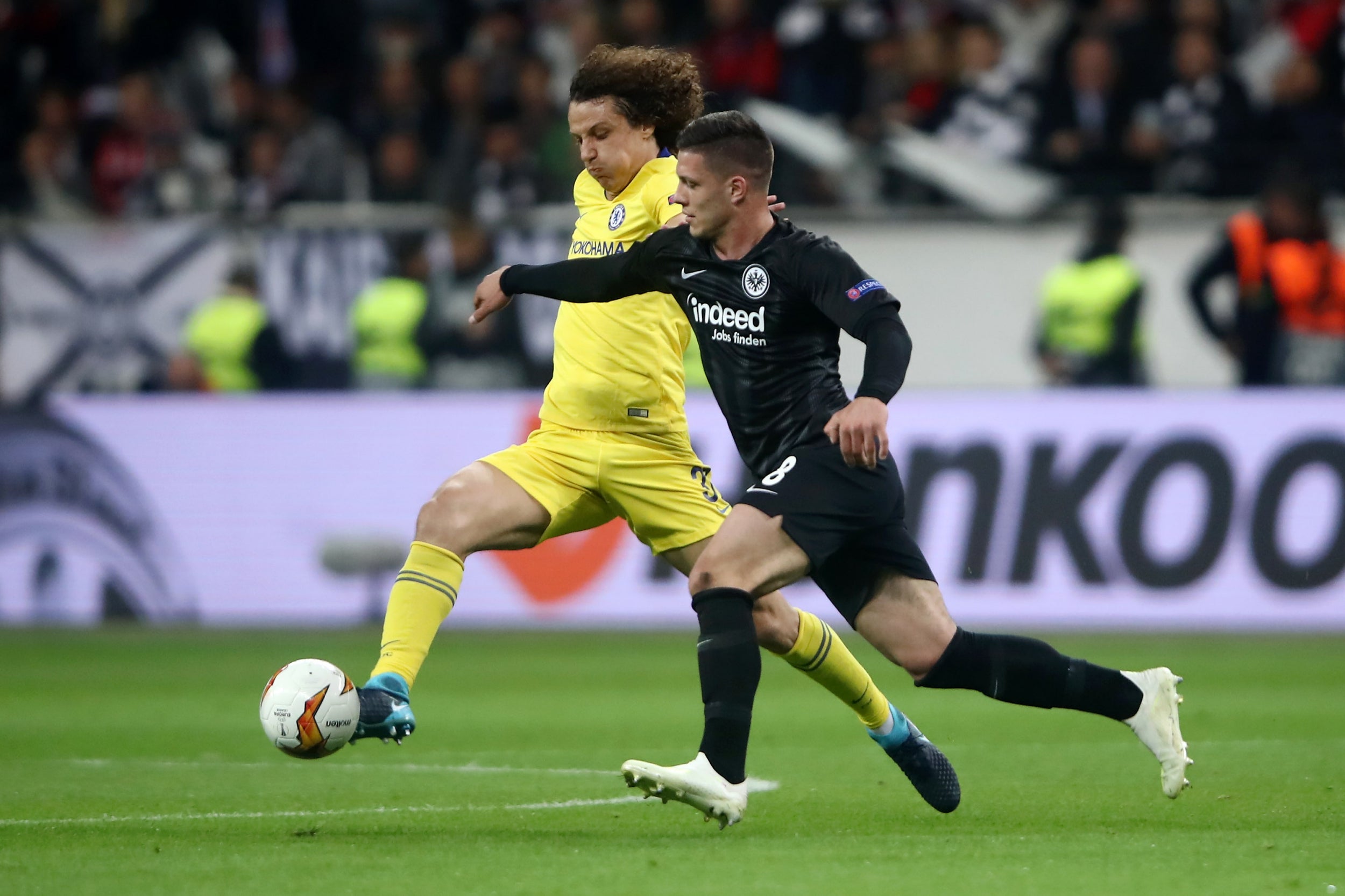 David Luiz led Chelsea in Frankfurt at the back (Bongarts/Getty Images)