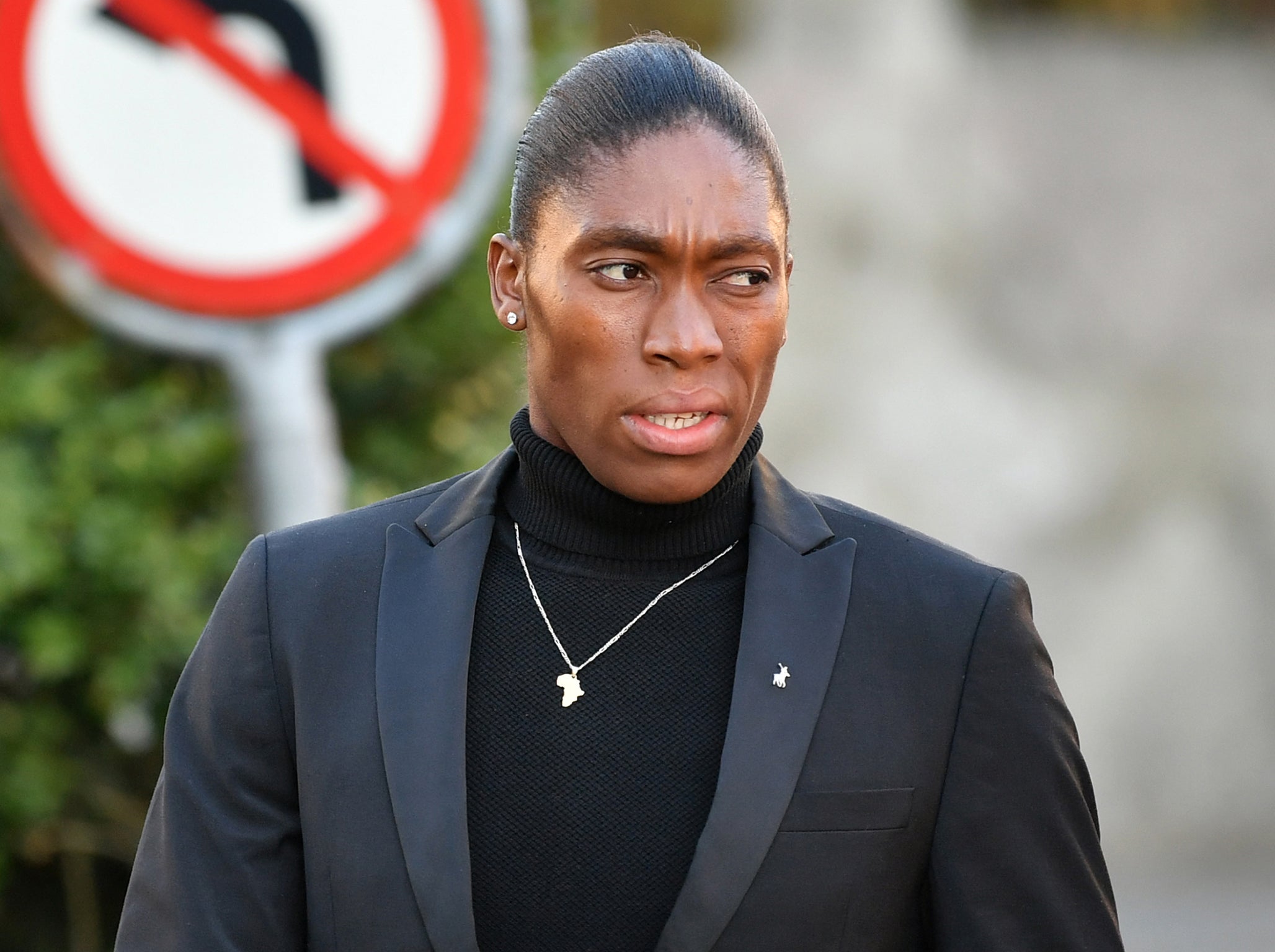 Caster Semenya arrives for the landmark hearing