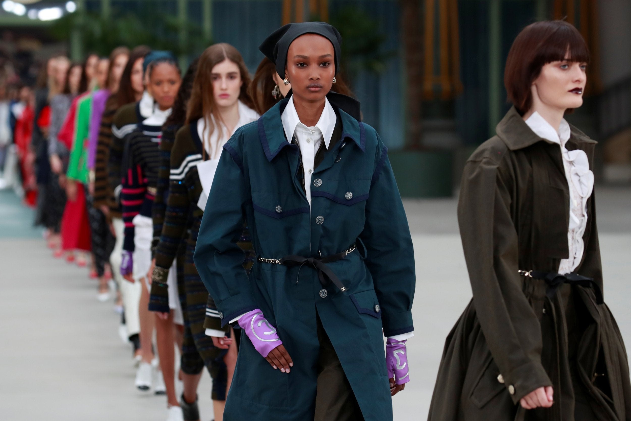 Chanel Cruise 2020 runway at the Grand Palais in Paris, France