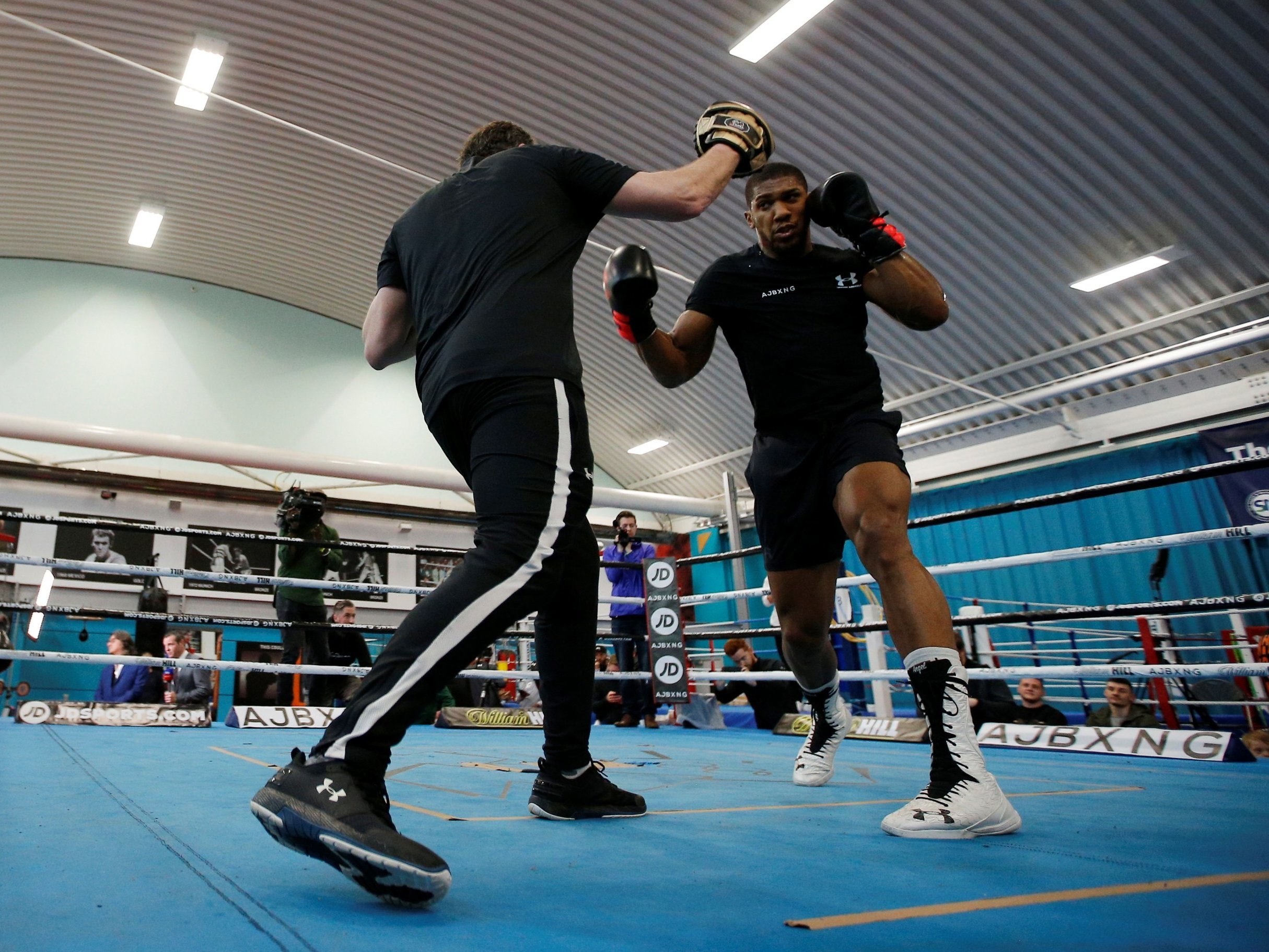 Joshua is back in camp ahead of his fight with Ruiz Jr