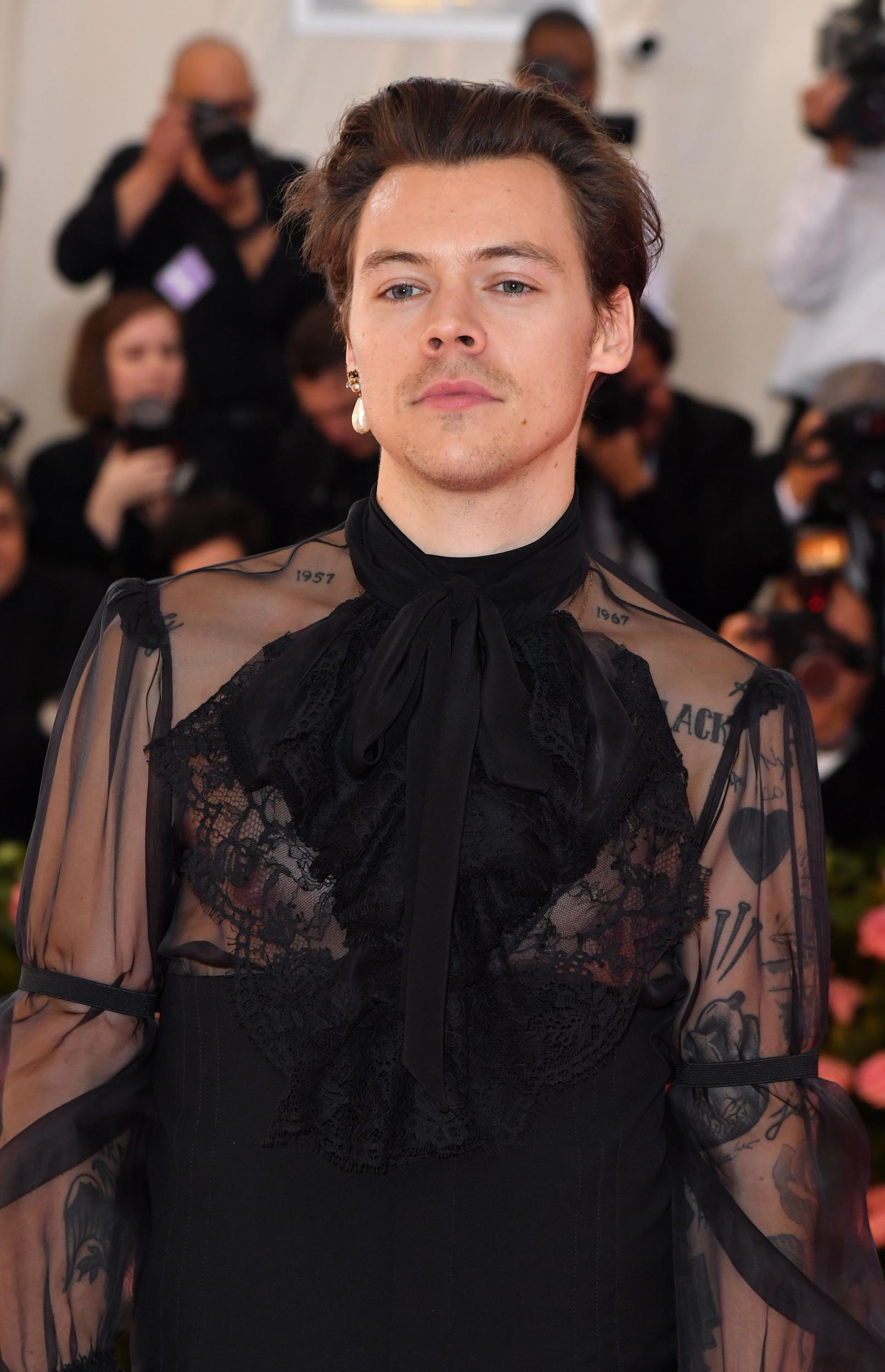 Harry Styles attends Met Gala 2019