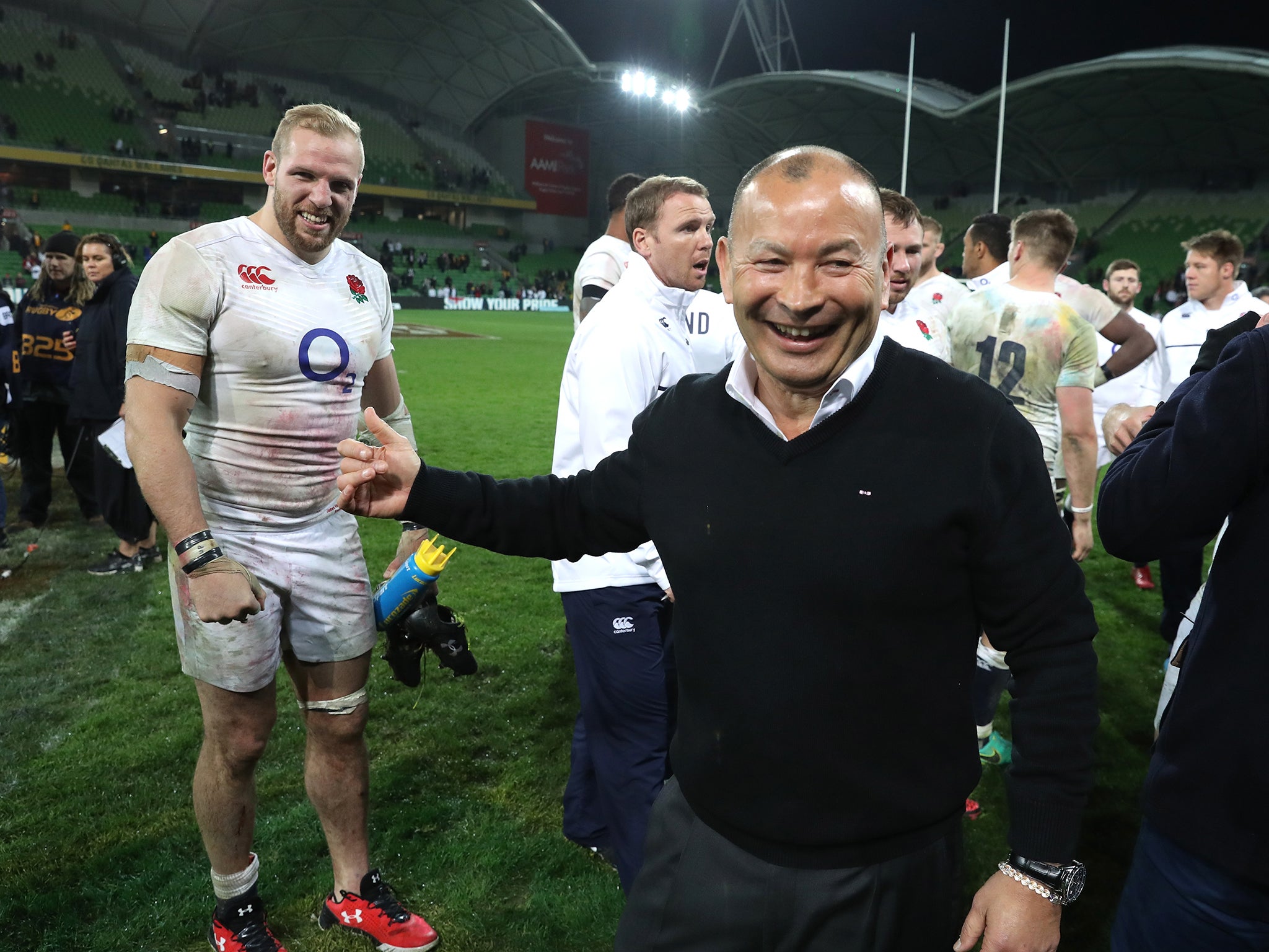 Eddie Jones paid tribute to Haskell as 'one of the great characters of the sport'