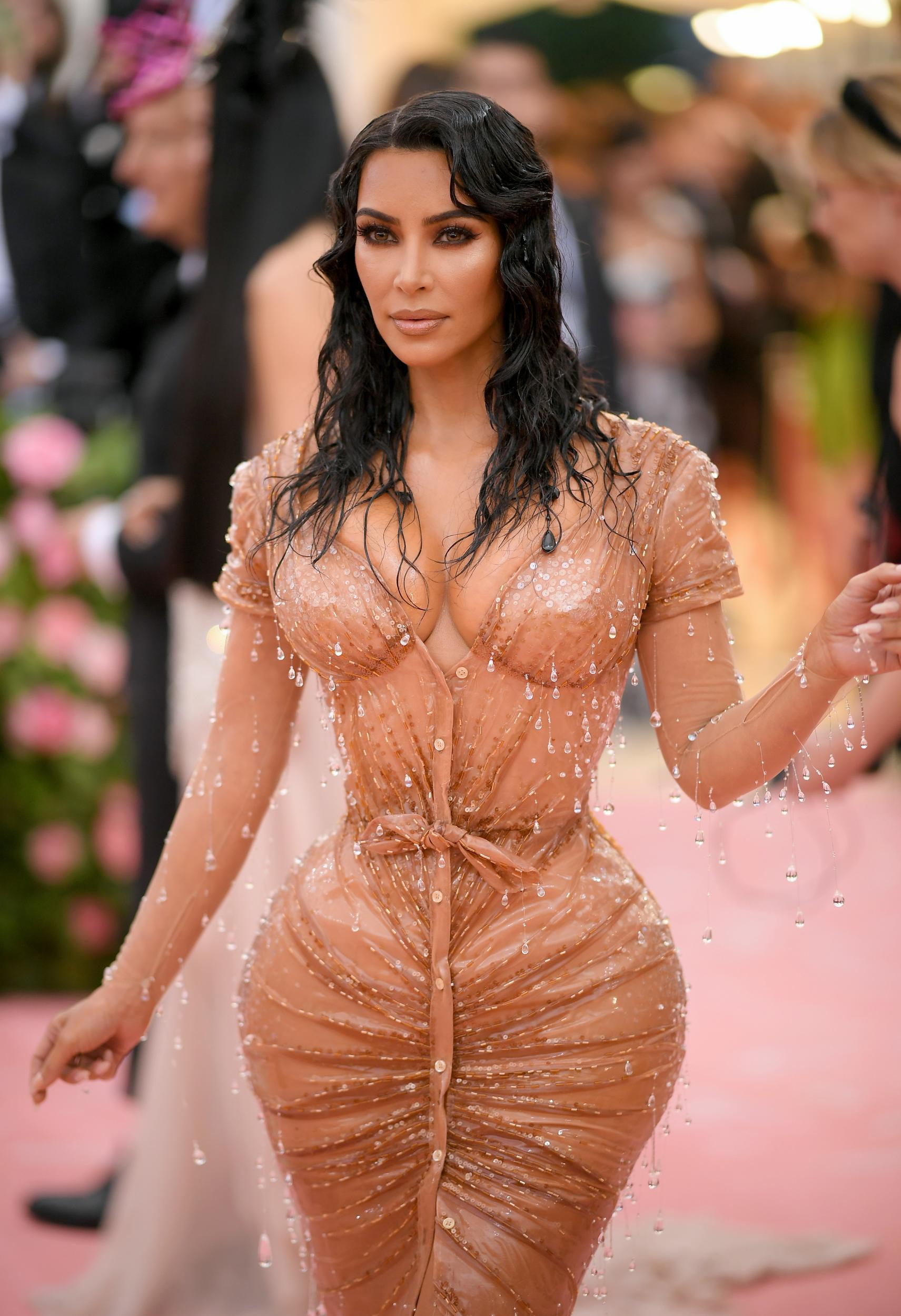 Kim Kardashian wore a Mugler dress for the 2019 Met Gala (Getty)