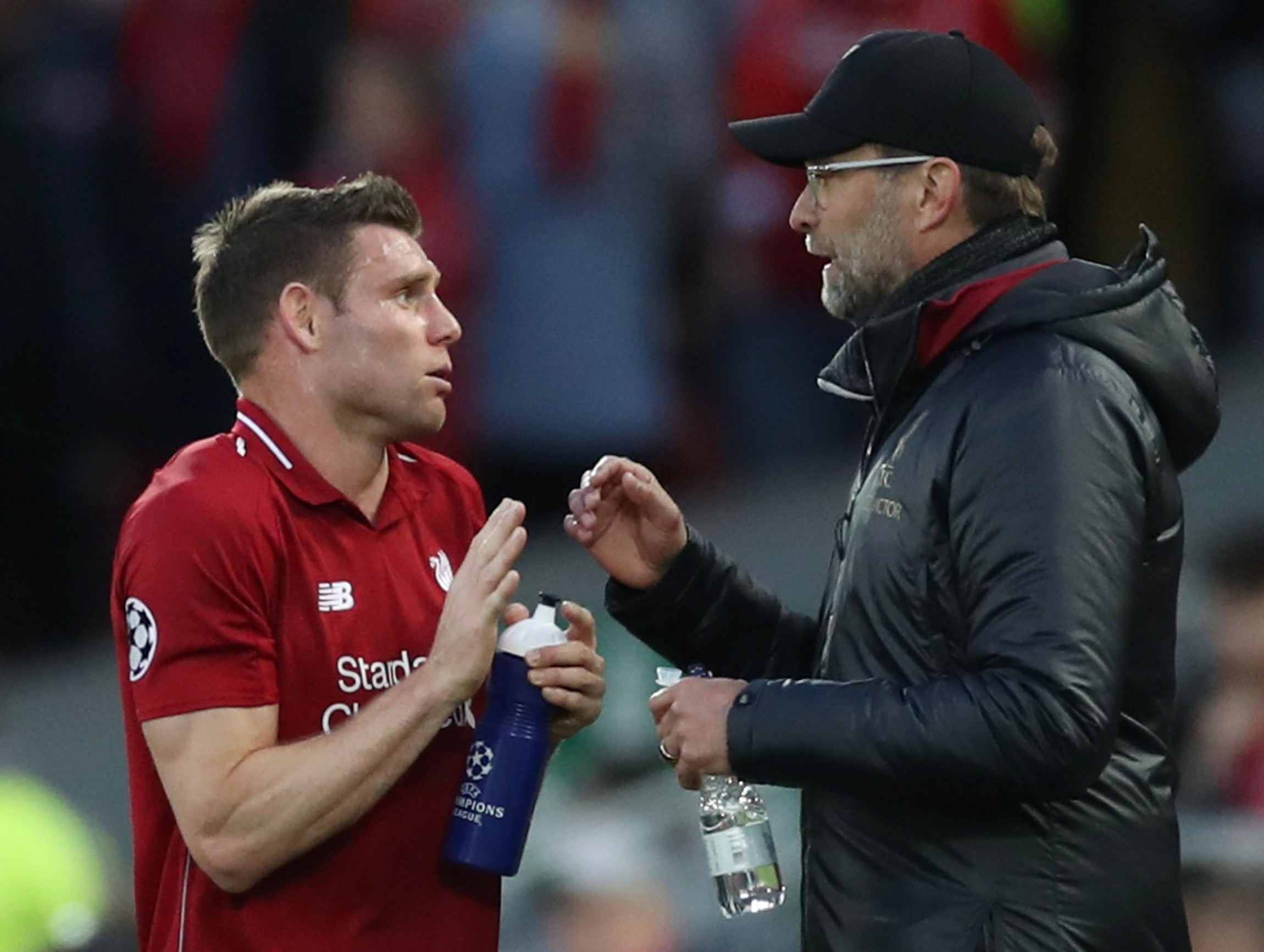 Klopp delivers a message to Milner
