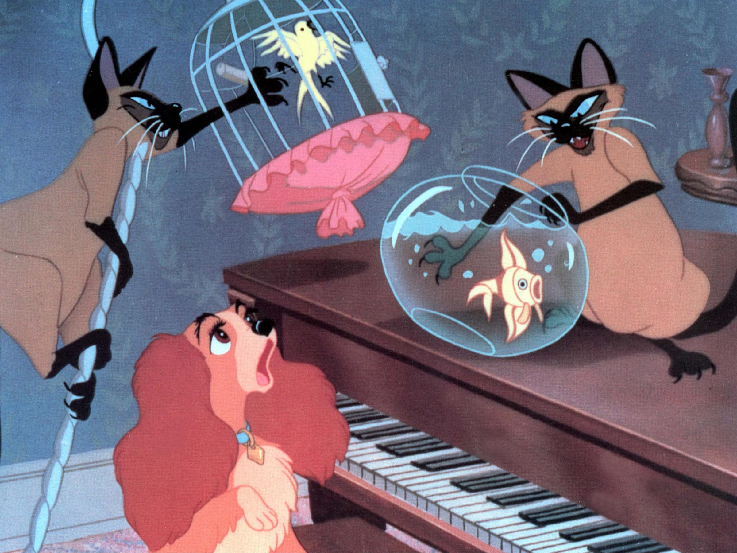 The Siamese cats portrayed in Lady and the Tramp are infamous for playing to racist stereotypes